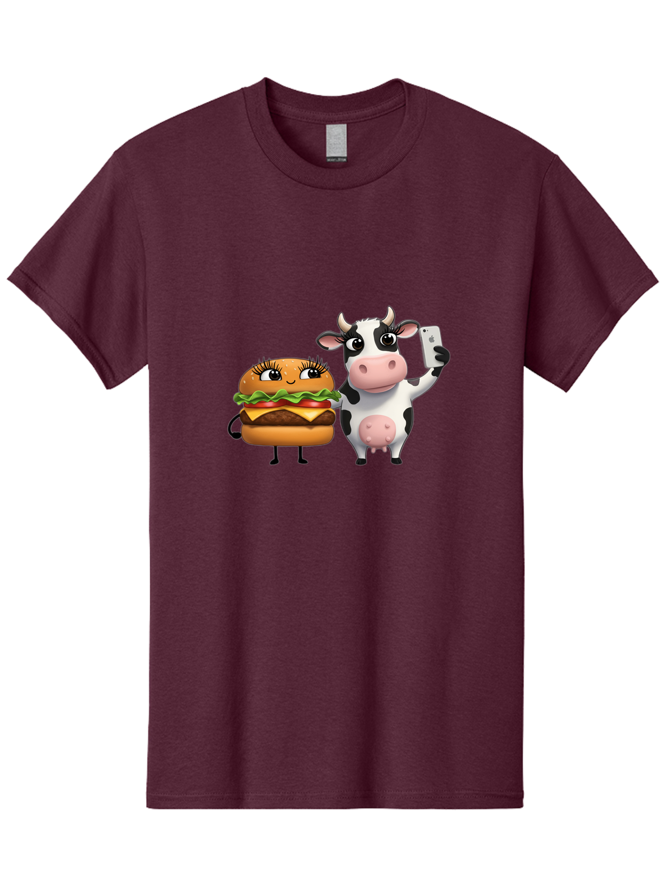 Cheeseburger-Cow-1 Men'S Graphic Tee, 100% Cotton, Comfortable Casual Summer Wear, Machine Washable, Vintage Camera, Old Camera, Antique Camera, Black Camera, Classic Photography, Photography Equipment, Nostalgic Device, Film Camera, Bah726