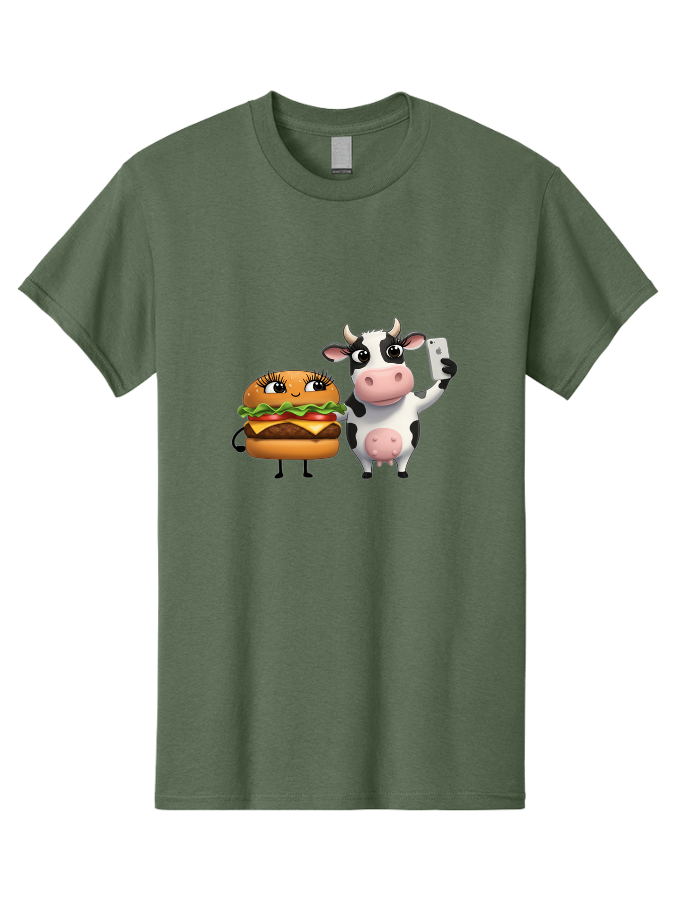 Cheeseburger-Cow-1 Men'S Graphic Tee, 100% Cotton, Comfortable Casual Summer Wear, Machine Washable, Vintage Camera, Old Camera, Antique Camera, Black Camera, Classic Photography, Photography Equipment, Nostalgic Device, Film Camera, Bah726