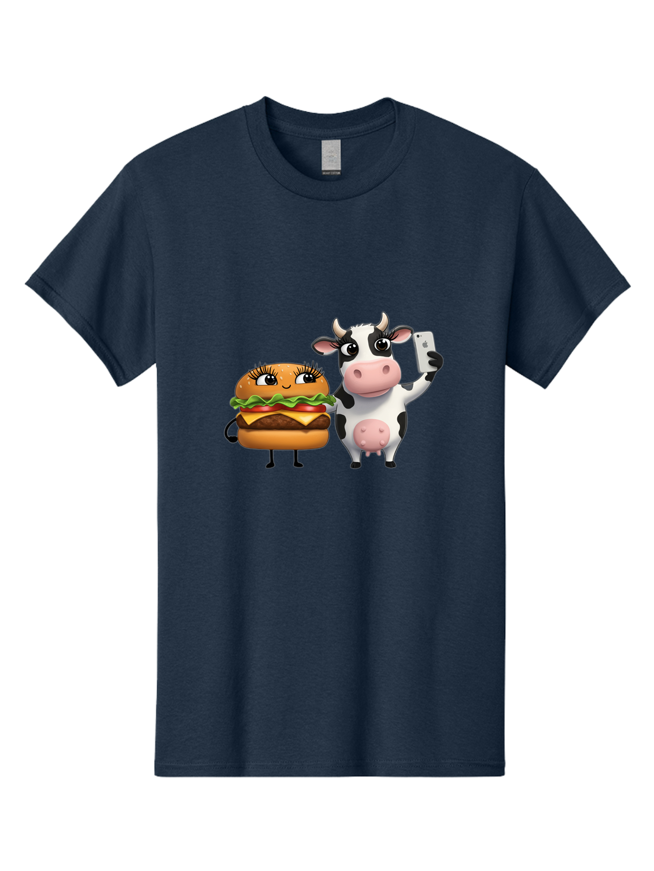 Cheeseburger-Cow-1 Men'S Graphic Tee, 100% Cotton, Comfortable Casual Summer Wear, Machine Washable, Vintage Camera, Old Camera, Antique Camera, Black Camera, Classic Photography, Photography Equipment, Nostalgic Device, Film Camera, Bah726