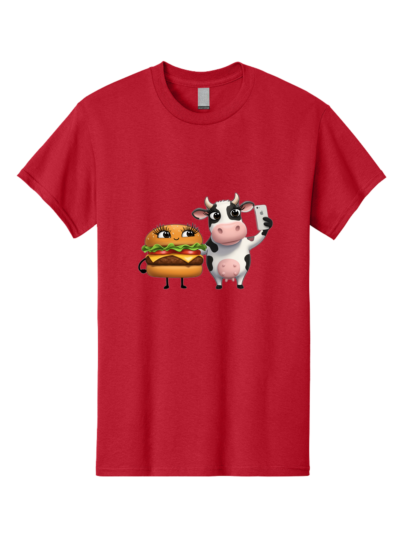 Cheeseburger-Cow-1 Men'S Graphic Tee, 100% Cotton, Comfortable Casual Summer Wear, Machine Washable, Vintage Camera, Old Camera, Antique Camera, Black Camera, Classic Photography, Photography Equipment, Nostalgic Device, Film Camera, Bah726