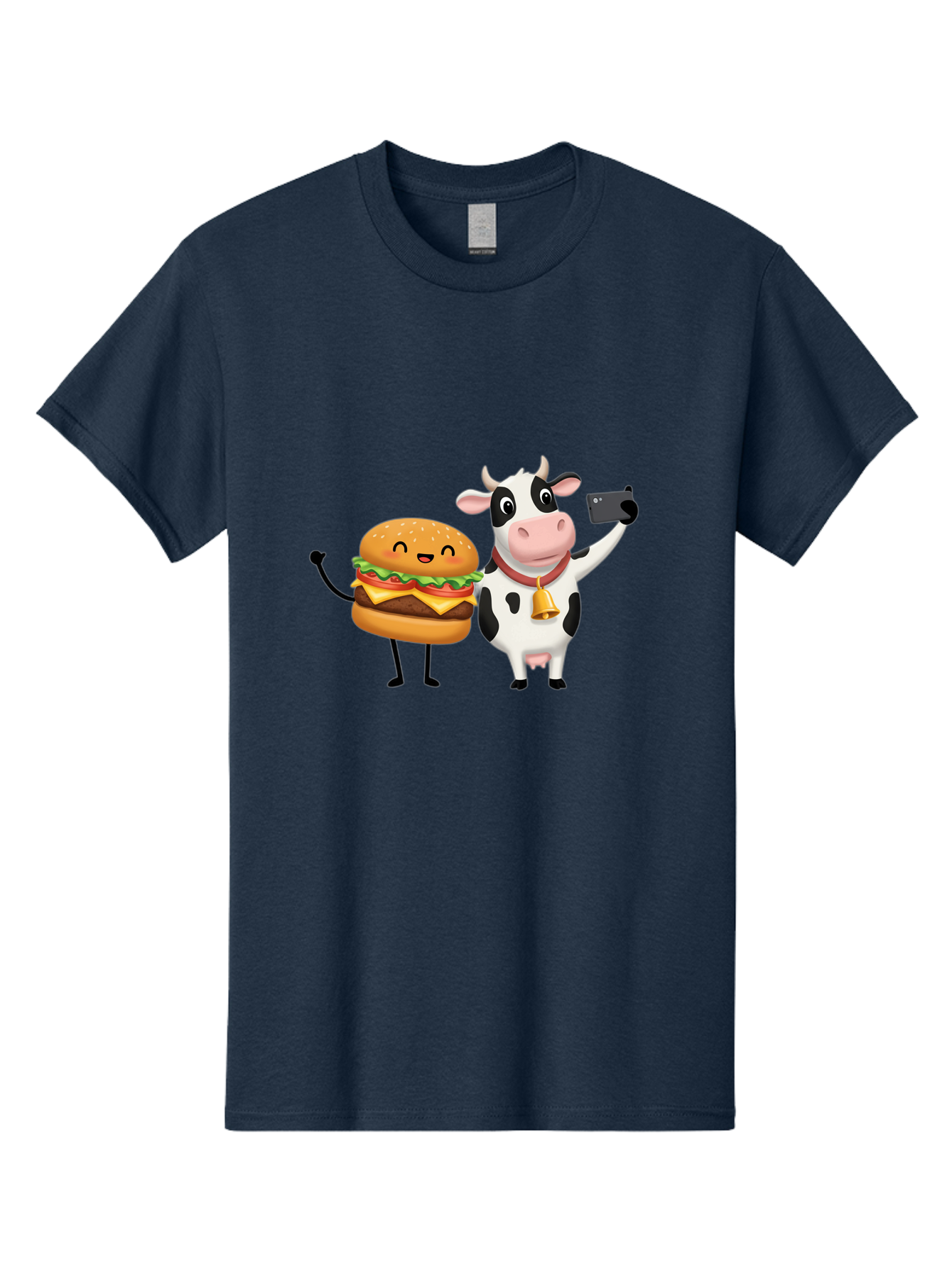 Cheeseburger-Cow Men'S Graphic Tee, 100% Cotton, Comfortable Casual Summer Wear, Machine Washable, Vintage Camera, Old Camera, Antique Camera, Black Camera, Classic Photography, Photography Equipment, Nostalgic Device, Film Camera, Camera Art Bah727