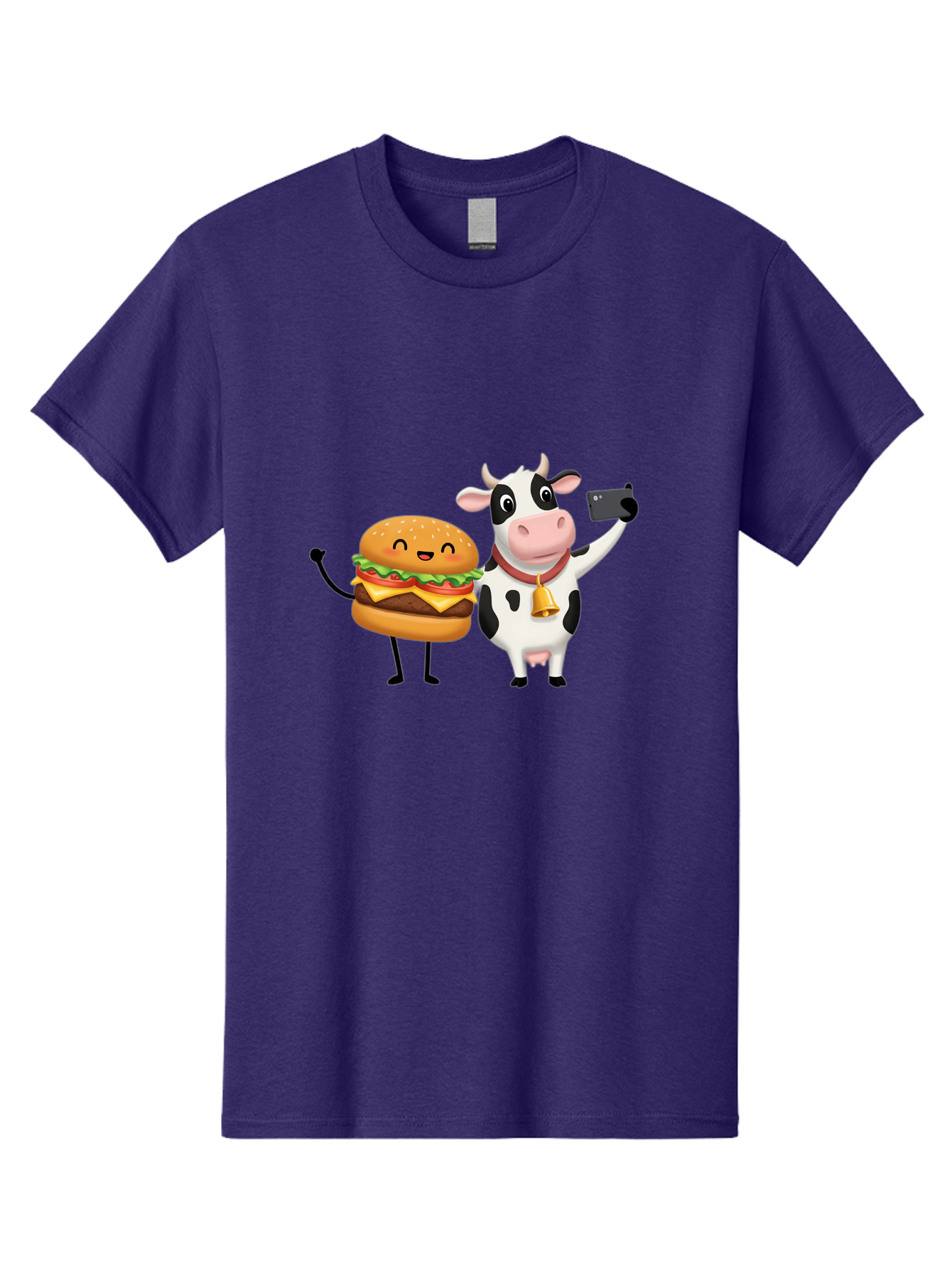 Cheeseburger-Cow Men'S Graphic Tee, 100% Cotton, Comfortable Casual Summer Wear, Machine Washable, Vintage Camera, Old Camera, Antique Camera, Black Camera, Classic Photography, Photography Equipment, Nostalgic Device, Film Camera, Camera Art Bah727