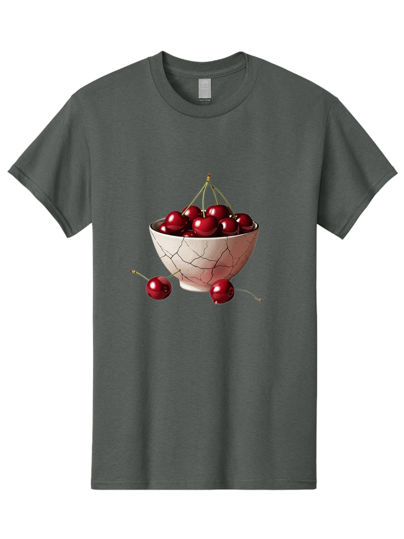 Cherries-2 Men'S Graphic Tee, 100% Cotton, Comfortable Casual Summer Wear, Machine Washable, Vintage Camera, Old Camera, Antique Camera, Black Camera, Classic Photography, Photography Equipment, Nostalgic Device, Film Camera, Camera Art Bah730