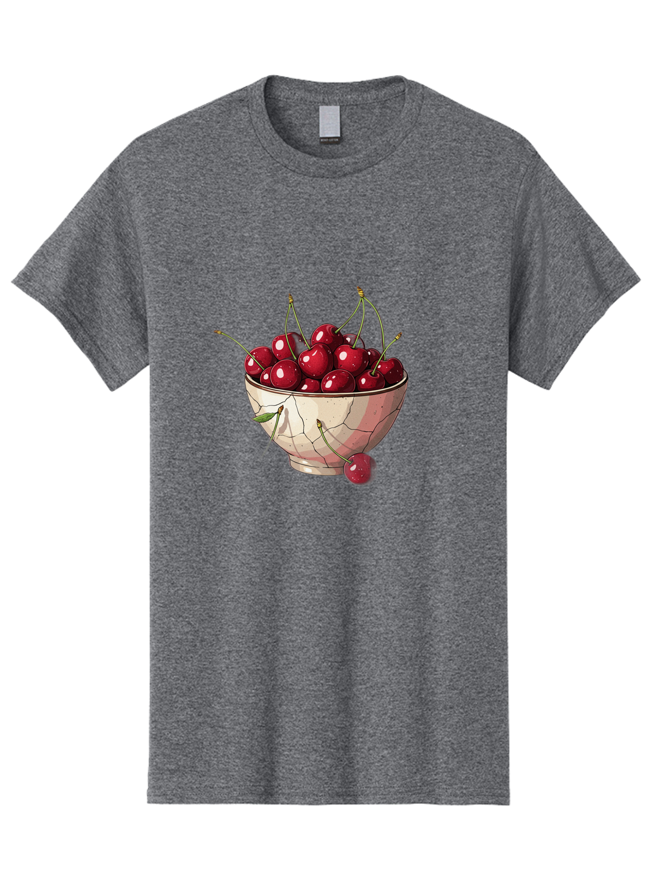 Cherries-In-Bowl-1 Men'S Graphic Tee, 100% Cotton, Comfortable Casual Summer Wear, Machine Washable, Vintage Camera, Old Camera, Antique Camera, Black Camera, Classic Photography, Photography Equipment, Nostalgic Device, Film Camera, Bah732