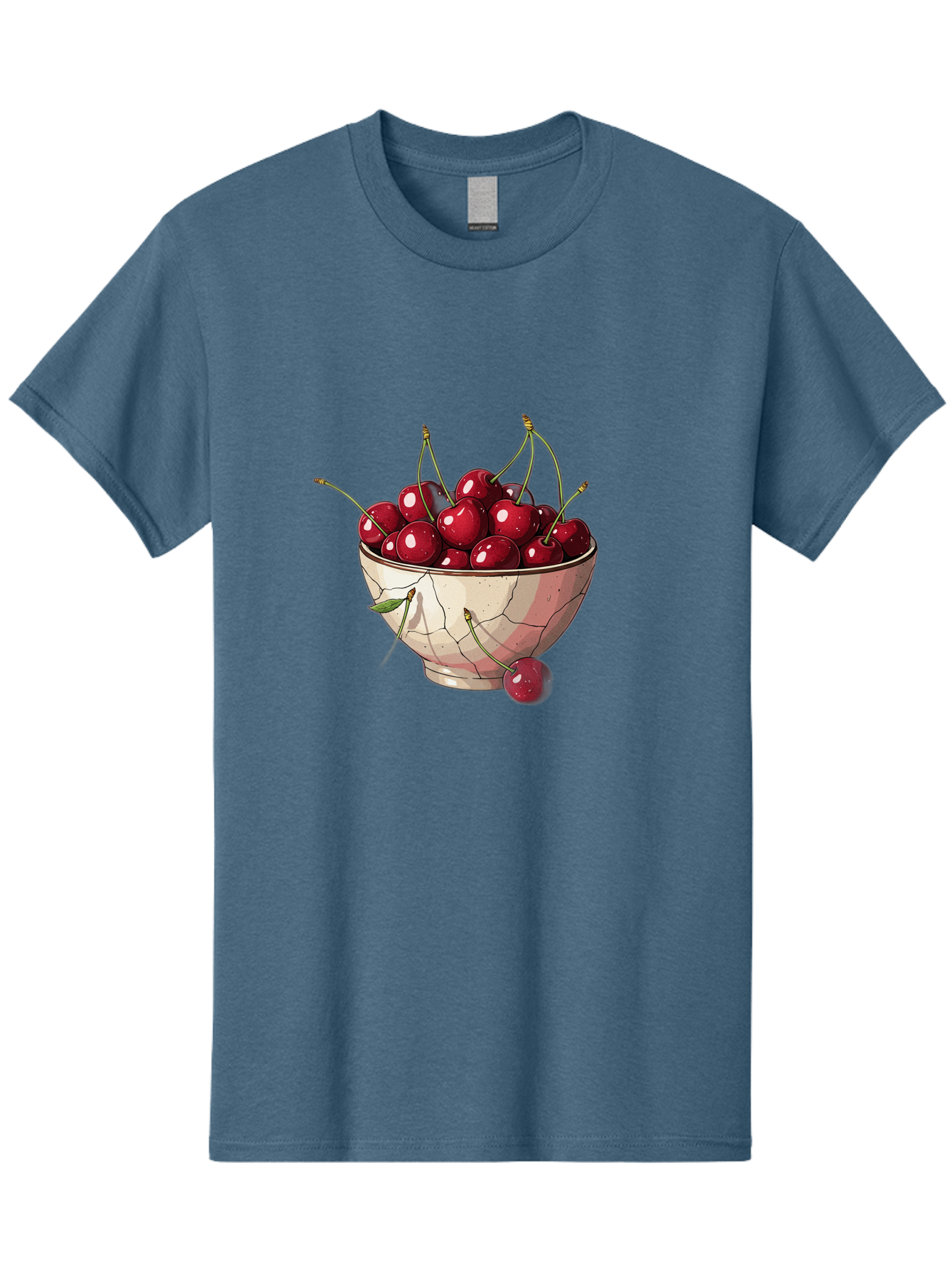 Cherries-In-Bowl-1 Men'S Graphic Tee, 100% Cotton, Comfortable Casual Summer Wear, Machine Washable, Vintage Camera, Old Camera, Antique Camera, Black Camera, Classic Photography, Photography Equipment, Nostalgic Device, Film Camera, Bah732