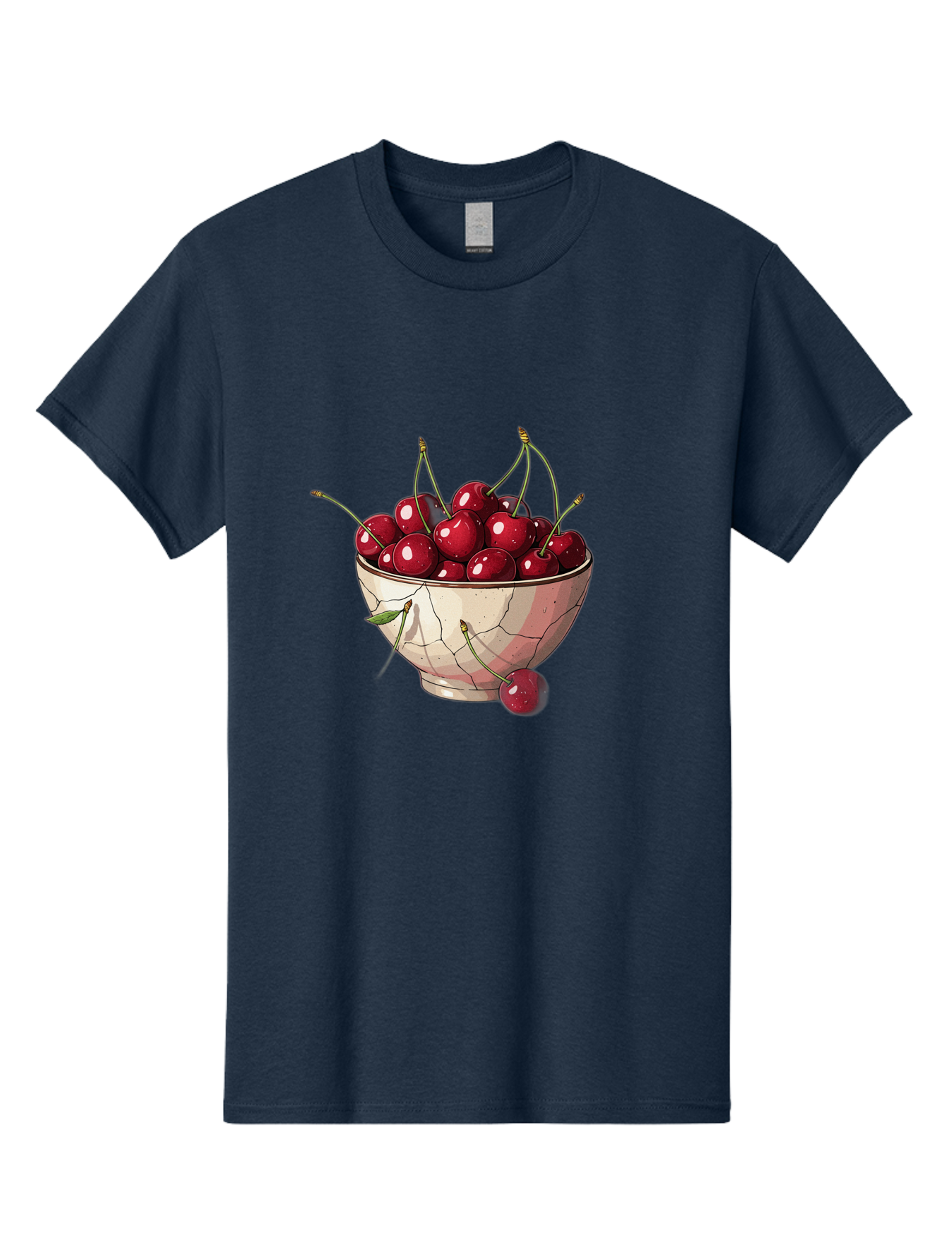 Cherries-In-Bowl-1 Men'S Graphic Tee, 100% Cotton, Comfortable Casual Summer Wear, Machine Washable, Vintage Camera, Old Camera, Antique Camera, Black Camera, Classic Photography, Photography Equipment, Nostalgic Device, Film Camera, Bah732