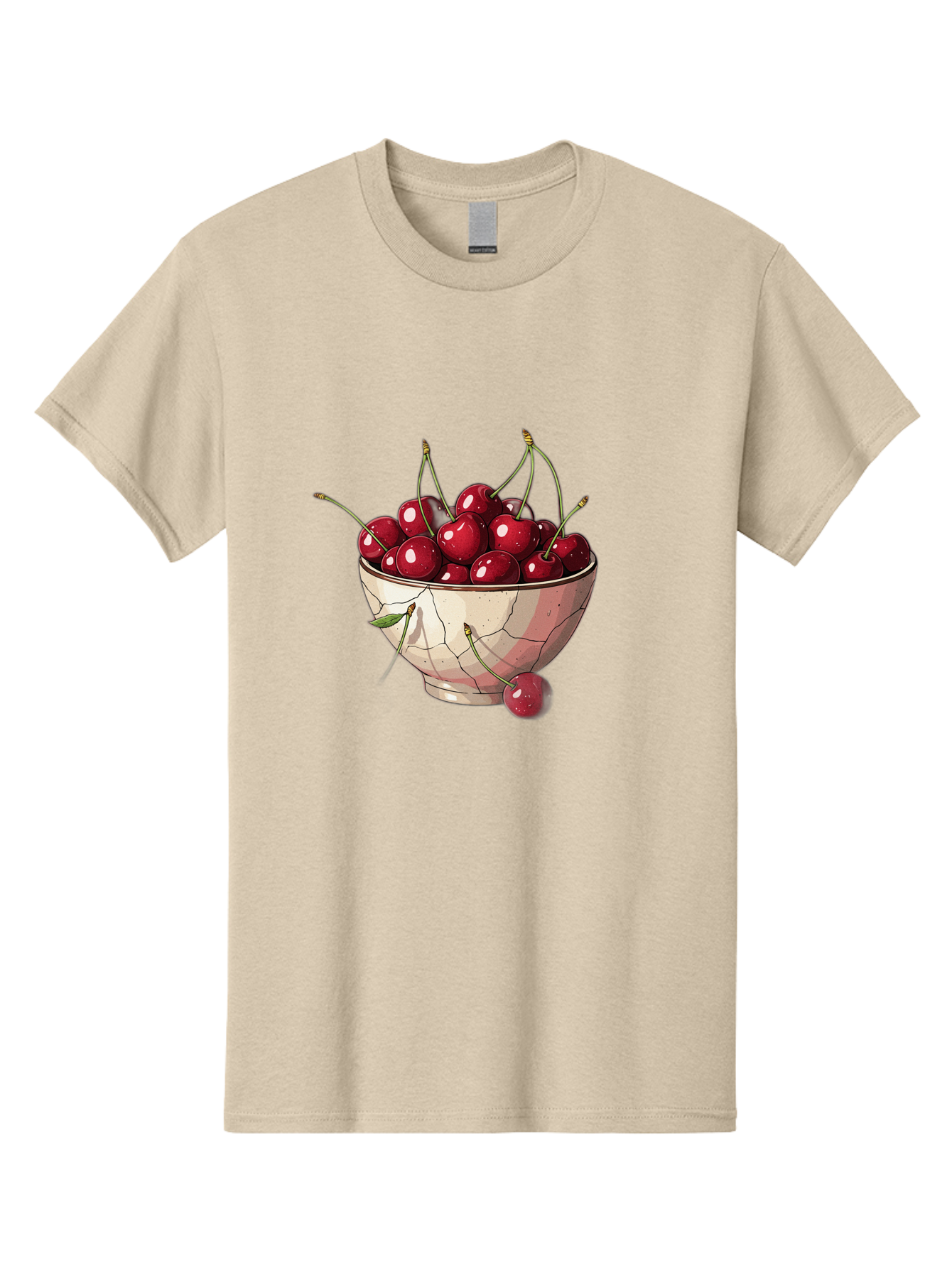 Cherries-In-Bowl-1 Men'S Graphic Tee, 100% Cotton, Comfortable Casual Summer Wear, Machine Washable, Vintage Camera, Old Camera, Antique Camera, Black Camera, Classic Photography, Photography Equipment, Nostalgic Device, Film Camera, Bah732