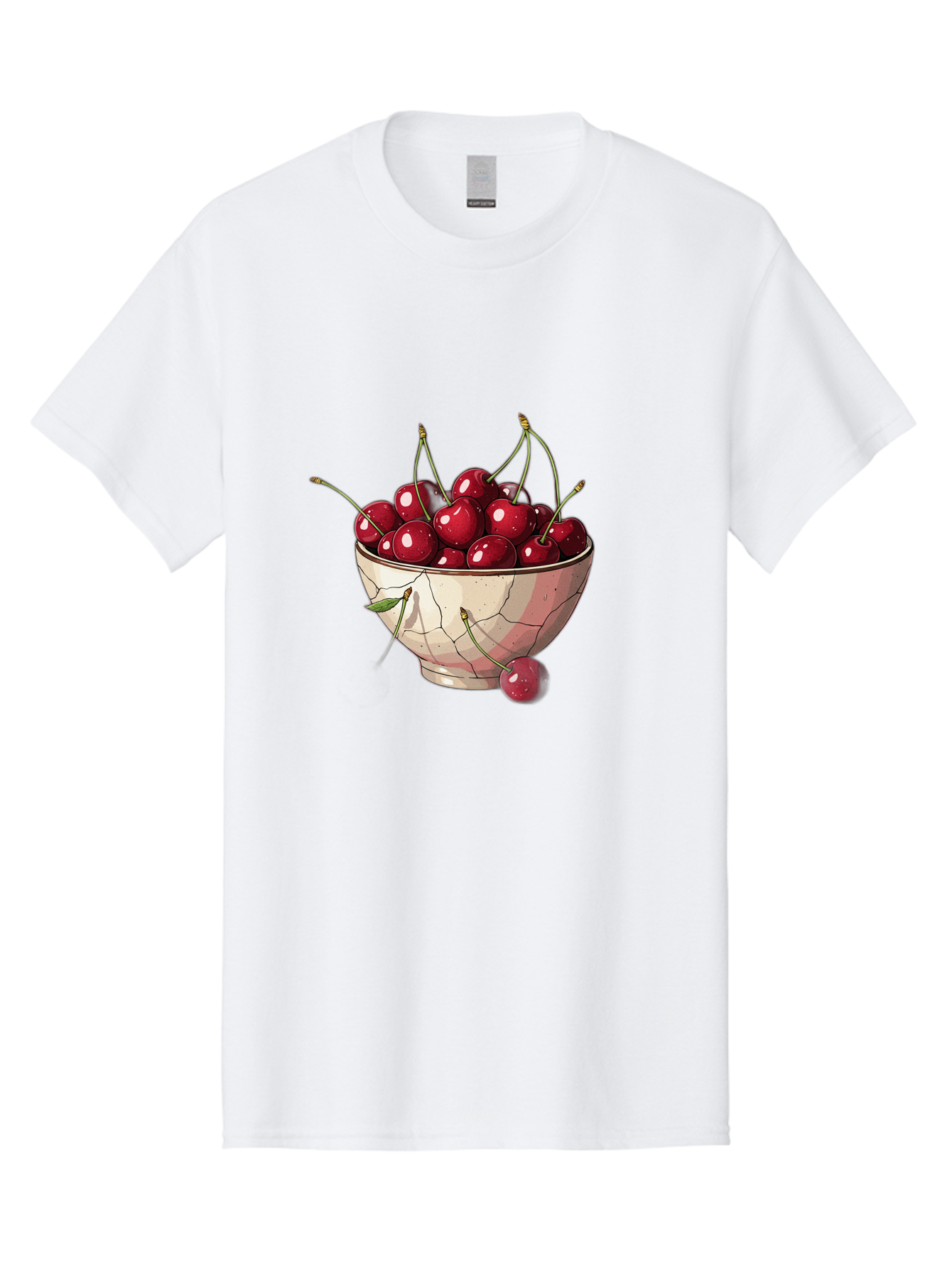 Cherries-In-Bowl-1 Men'S Graphic Tee, 100% Cotton, Comfortable Casual Summer Wear, Machine Washable, Vintage Camera, Old Camera, Antique Camera, Black Camera, Classic Photography, Photography Equipment, Nostalgic Device, Film Camera, Bah732