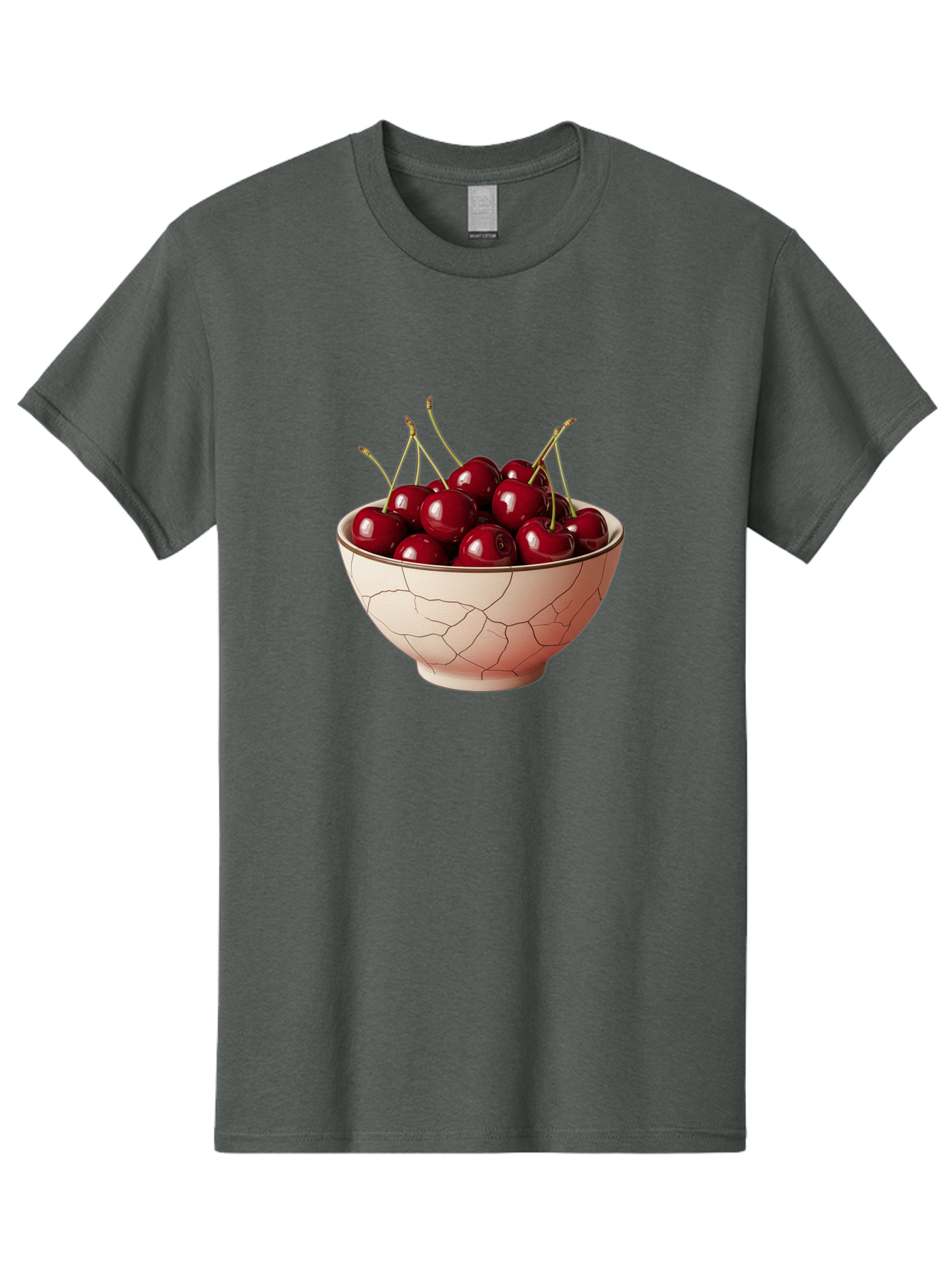 Cherries-In-Bowl-2 Men'S Graphic Tee, 100% Cotton, Comfortable Casual Summer Wear, Machine Washable, Vintage Camera, Old Camera, Antique Camera, Black Camera, Classic Photography, Photography Equipment, Nostalgic Device, Film Camera, Bah733