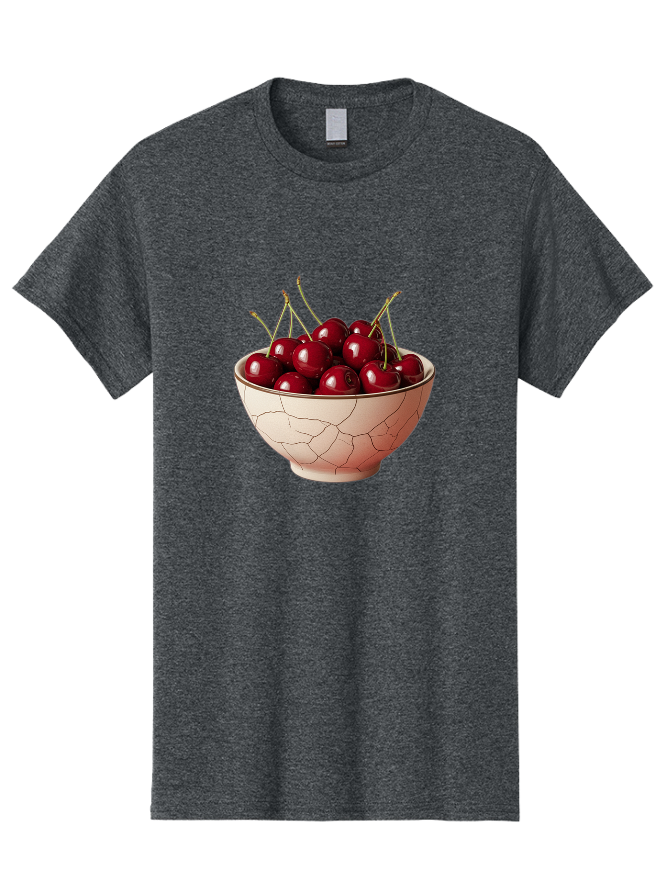 Cherries-In-Bowl-2 Men'S Graphic Tee, 100% Cotton, Comfortable Casual Summer Wear, Machine Washable, Vintage Camera, Old Camera, Antique Camera, Black Camera, Classic Photography, Photography Equipment, Nostalgic Device, Film Camera, Bah733