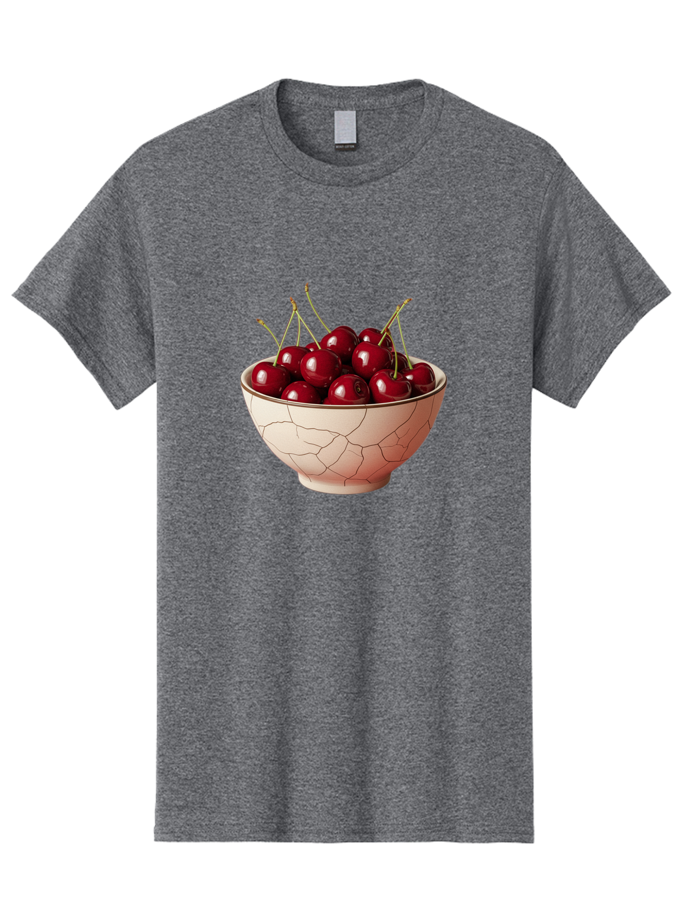 Cherries-In-Bowl-2 Men'S Graphic Tee, 100% Cotton, Comfortable Casual Summer Wear, Machine Washable, Vintage Camera, Old Camera, Antique Camera, Black Camera, Classic Photography, Photography Equipment, Nostalgic Device, Film Camera, Bah733