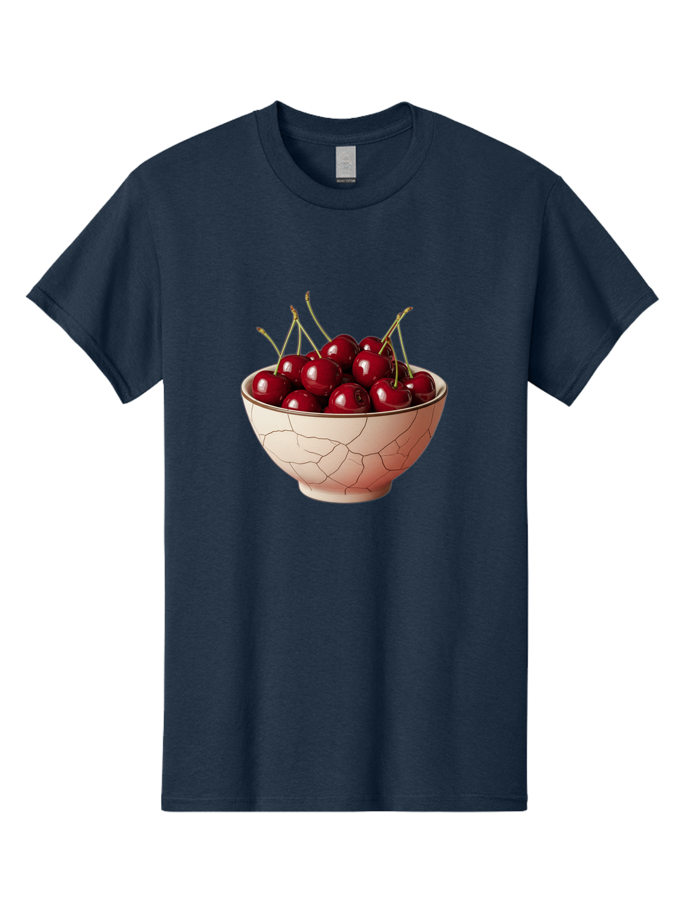 Cherries-In-Bowl-2 Men'S Graphic Tee, 100% Cotton, Comfortable Casual Summer Wear, Machine Washable, Vintage Camera, Old Camera, Antique Camera, Black Camera, Classic Photography, Photography Equipment, Nostalgic Device, Film Camera, Bah733