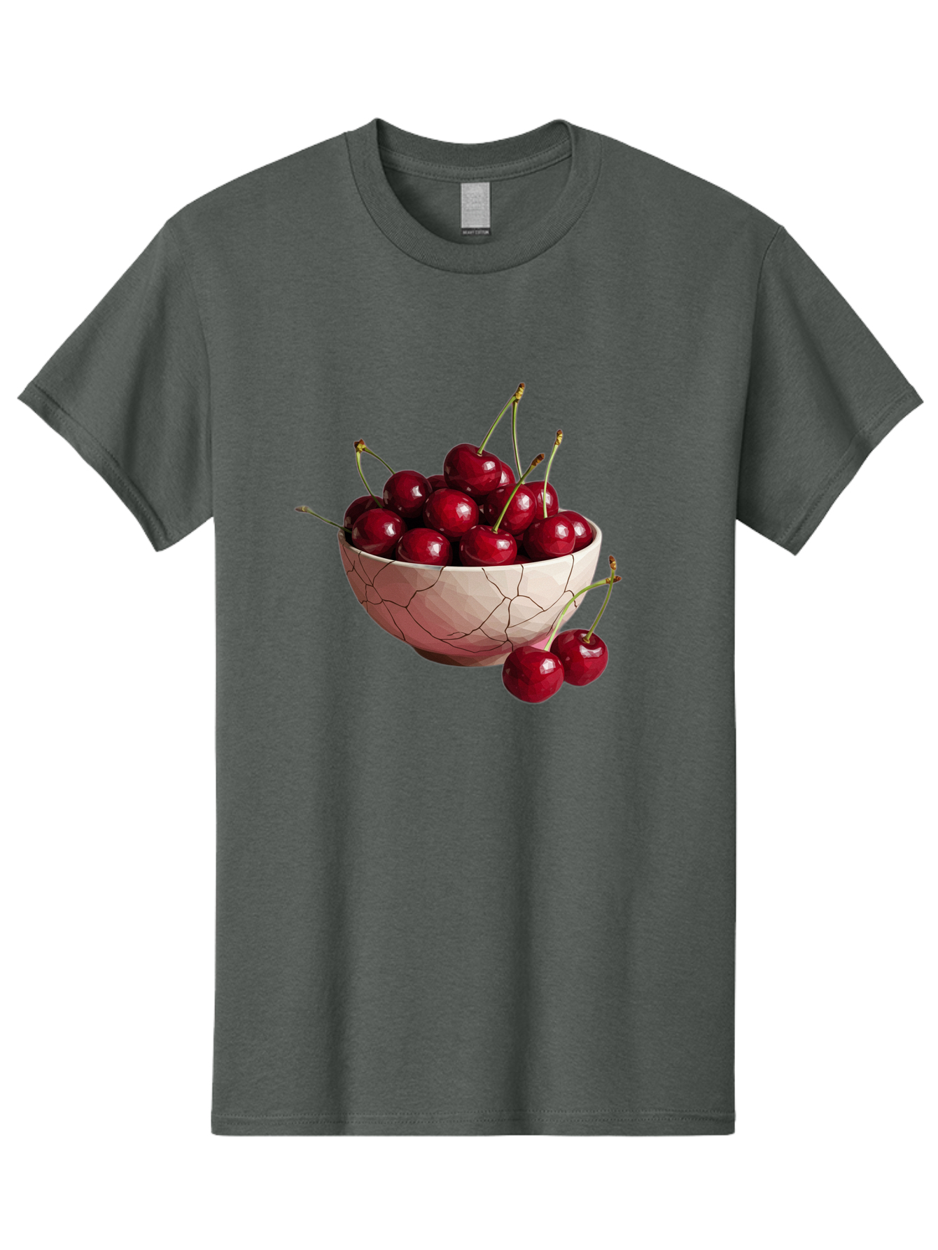 Cherries-In-Cracked-Bowl-1 Men'S Graphic Tee, 100% Cotton, Comfortable Casual Summer Wear, Machine Washable, Vintage Camera, Old Camera, Antique Camera, Black Camera, Classic Photography, Photography Equipment, Nostalgic Device, Film Camera, Bah736