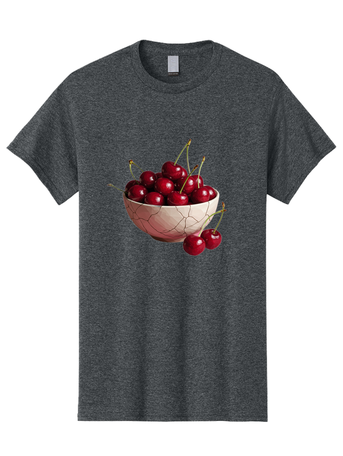 Cherries-In-Cracked-Bowl-1 Men'S Graphic Tee, 100% Cotton, Comfortable Casual Summer Wear, Machine Washable, Vintage Camera, Old Camera, Antique Camera, Black Camera, Classic Photography, Photography Equipment, Nostalgic Device, Film Camera, Bah736