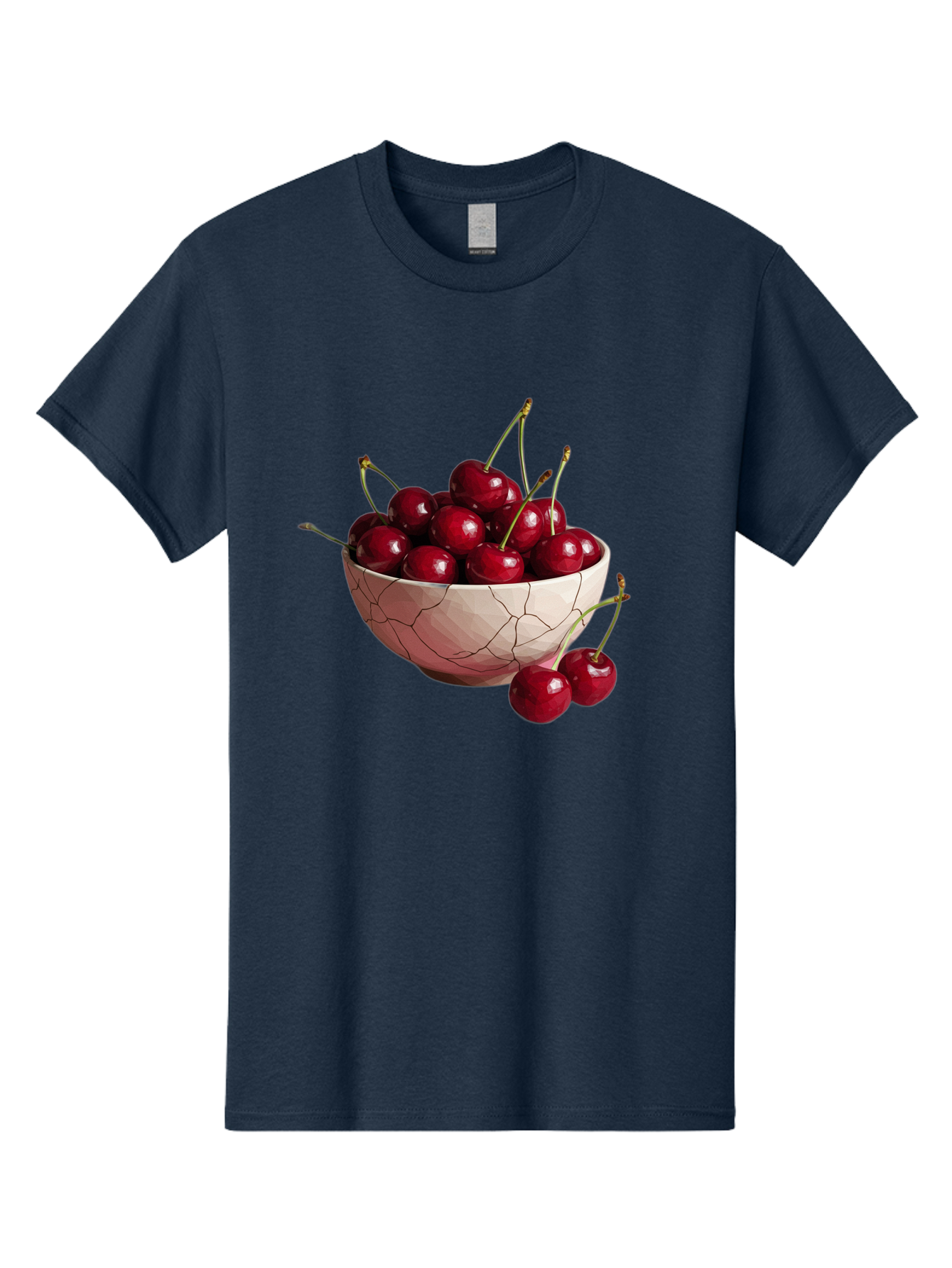 Cherries-In-Cracked-Bowl-1 Men'S Graphic Tee, 100% Cotton, Comfortable Casual Summer Wear, Machine Washable, Vintage Camera, Old Camera, Antique Camera, Black Camera, Classic Photography, Photography Equipment, Nostalgic Device, Film Camera, Bah736