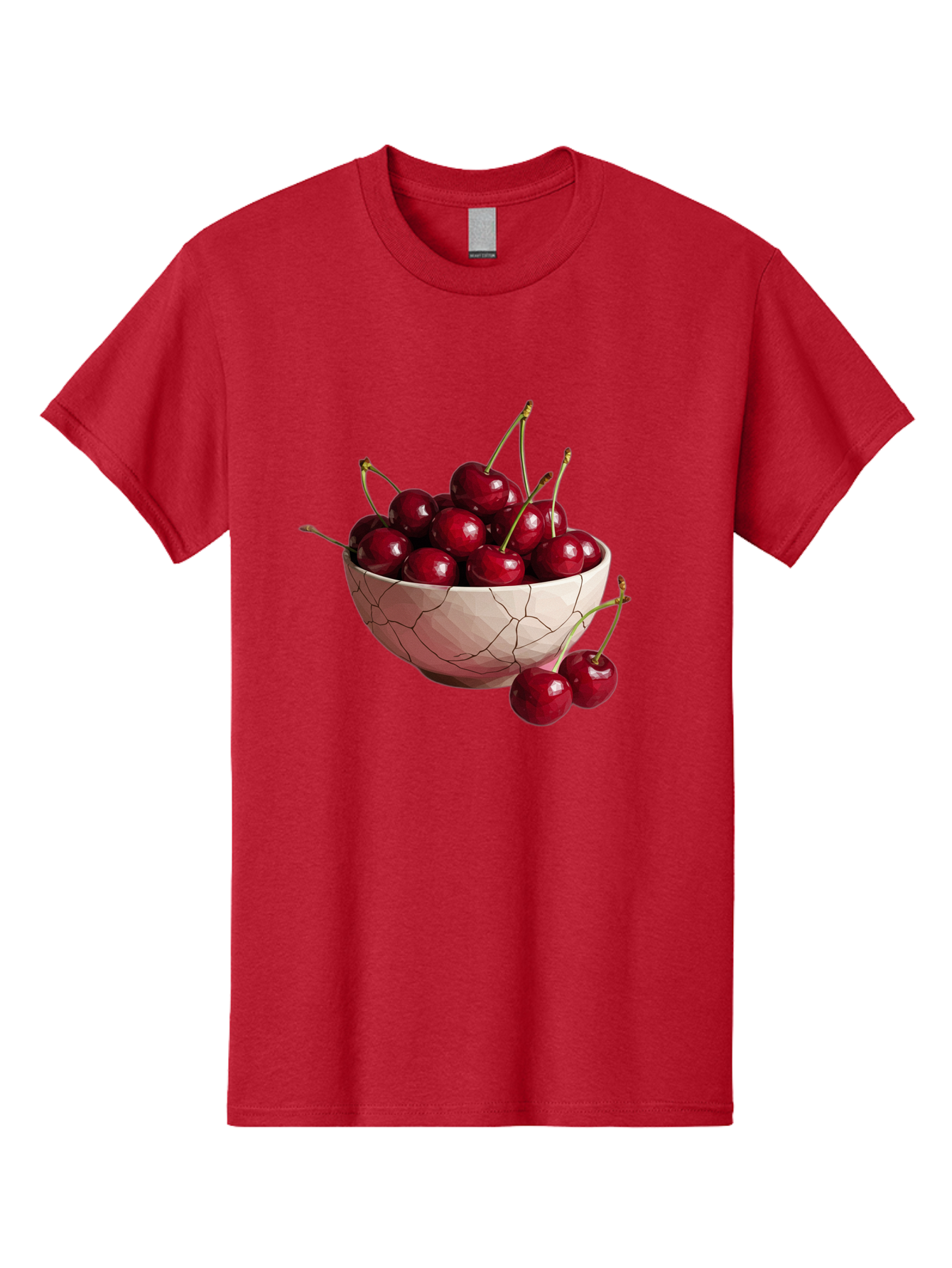 Cherries-In-Cracked-Bowl-1 Men'S Graphic Tee, 100% Cotton, Comfortable Casual Summer Wear, Machine Washable, Vintage Camera, Old Camera, Antique Camera, Black Camera, Classic Photography, Photography Equipment, Nostalgic Device, Film Camera, Bah736