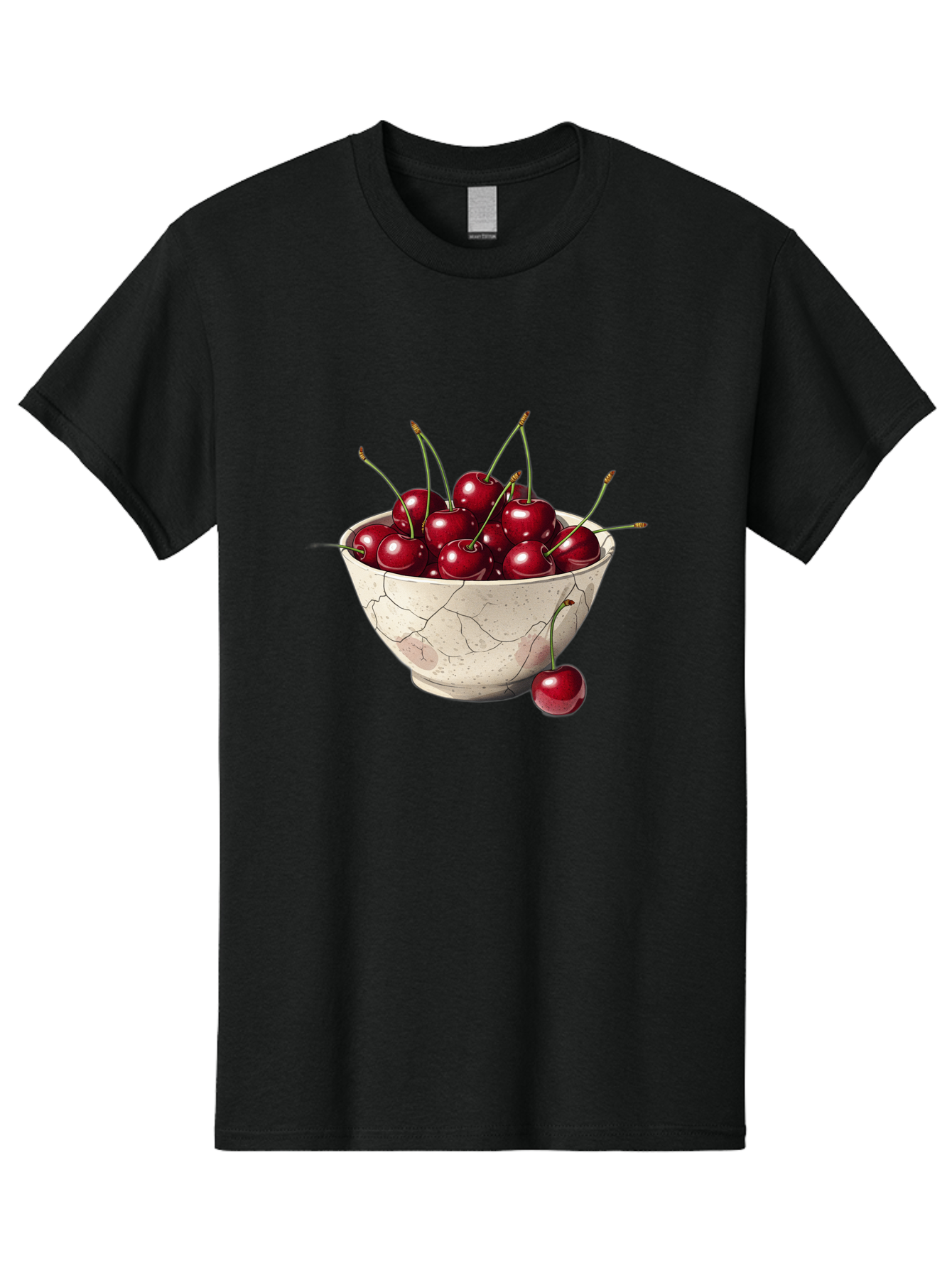 Cherries-In-Cracked-Bowl Men'S Graphic Tee, 100% Cotton, Comfortable Casual Summer Wear, Machine Washable, Vintage Camera, Old Camera, Antique Camera, Black Camera, Classic Photography, Photography Equipment, Nostalgic Device, Film Camera, Bah738
