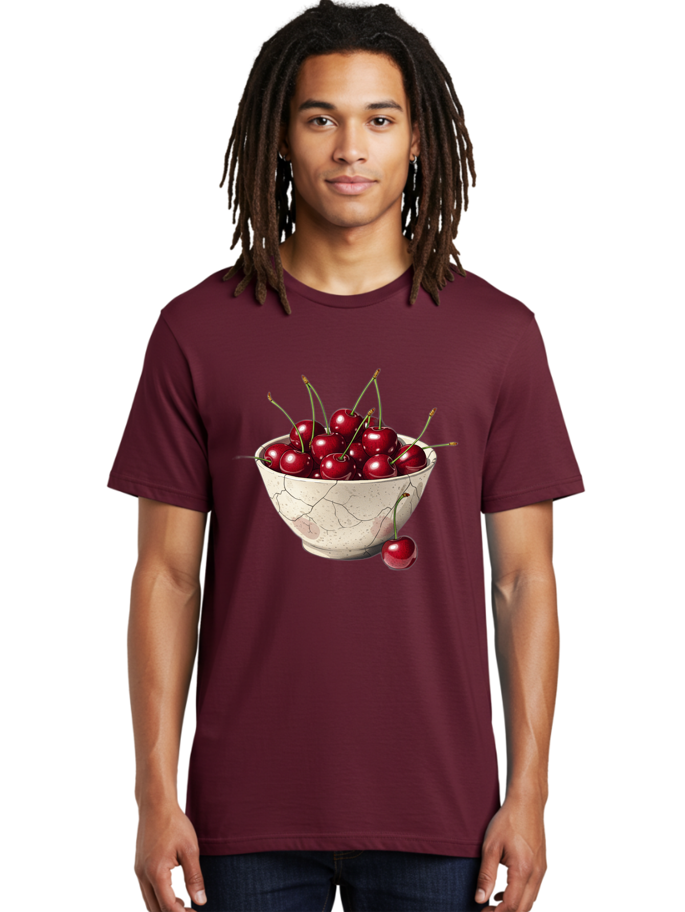 Cherries-In-Cracked-Bowl Men'S Graphic Tee, 100% Cotton, Comfortable Casual Summer Wear, Machine Washable, Vintage Camera, Old Camera, Antique Camera, Black Camera, Classic Photography, Photography Equipment, Nostalgic Device, Film Camera, Bah738