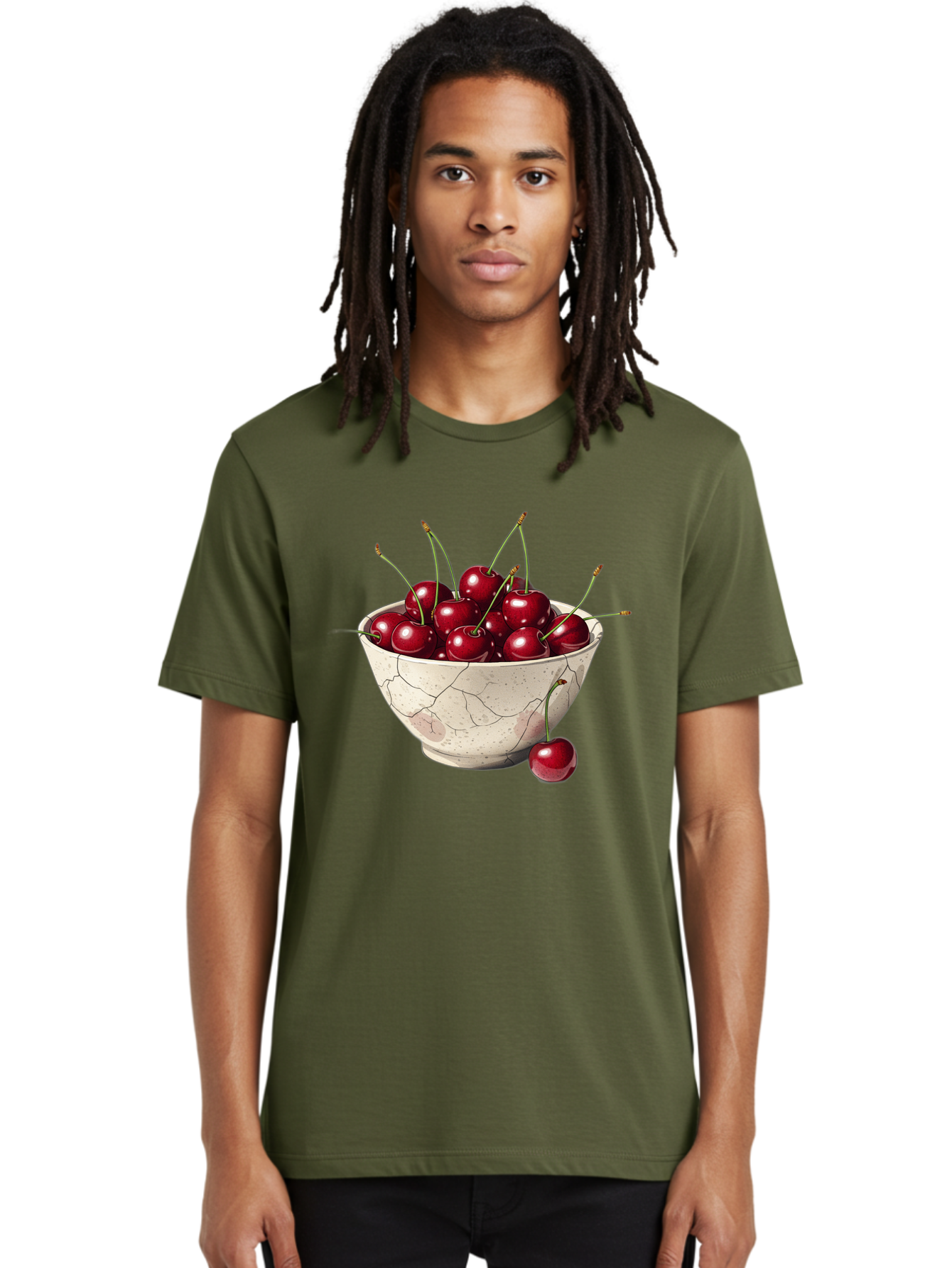 Cherries-In-Cracked-Bowl Men'S Graphic Tee, 100% Cotton, Comfortable Casual Summer Wear, Machine Washable, Vintage Camera, Old Camera, Antique Camera, Black Camera, Classic Photography, Photography Equipment, Nostalgic Device, Film Camera, Bah738
