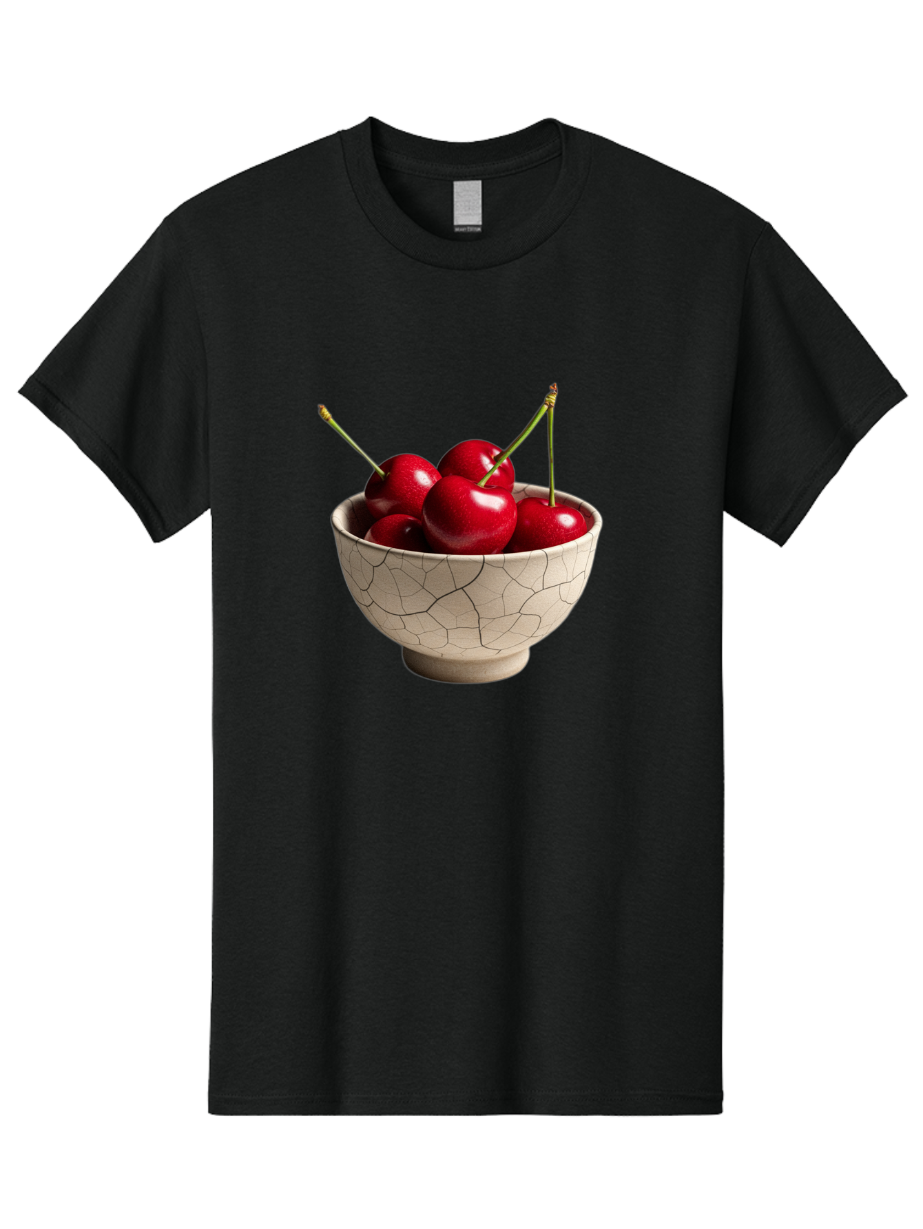 Cherries-In-Kintsugi-Bowl Men'S Graphic Tee, 100% Cotton, Comfortable Casual Summer Wear, Machine Washable, Vintage Camera, Old Camera, Antique Camera, Black Camera, Classic Photography, Photography Equipment, Nostalgic Device, Film Camera, Bah740