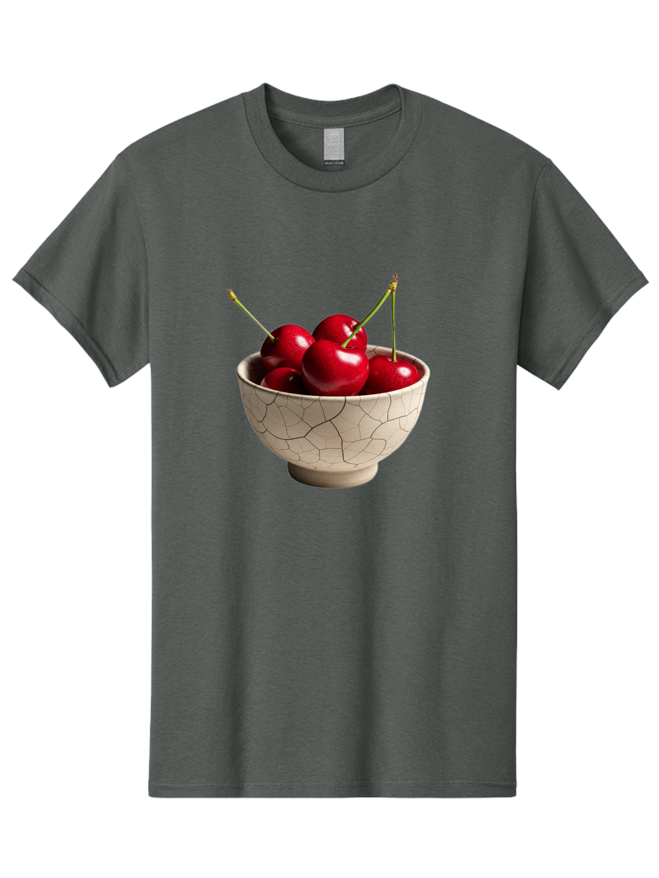 Cherries-In-Kintsugi-Bowl Men'S Graphic Tee, 100% Cotton, Comfortable Casual Summer Wear, Machine Washable, Vintage Camera, Old Camera, Antique Camera, Black Camera, Classic Photography, Photography Equipment, Nostalgic Device, Film Camera, Bah740