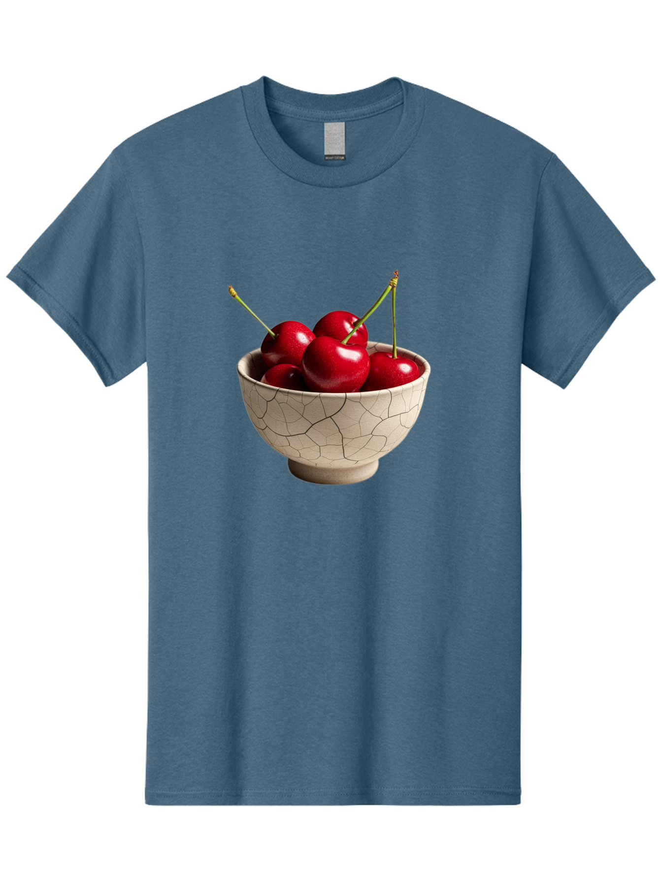 Cherries-In-Kintsugi-Bowl Men'S Graphic Tee, 100% Cotton, Comfortable Casual Summer Wear, Machine Washable, Vintage Camera, Old Camera, Antique Camera, Black Camera, Classic Photography, Photography Equipment, Nostalgic Device, Film Camera, Bah740