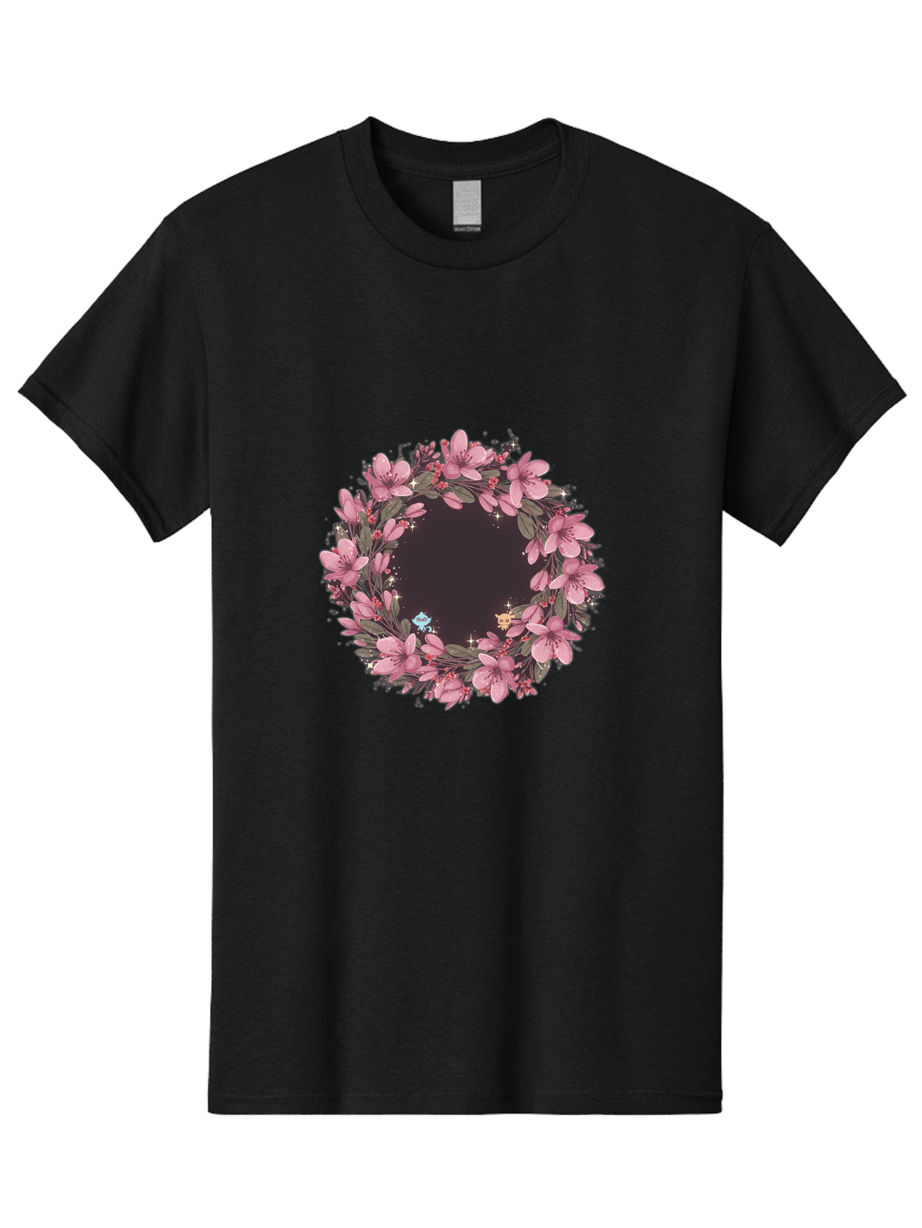Cherry-Blossom-Wreath Men'S Graphic Tee, 100% Cotton, Comfortable Casual Summer Wear, Machine Washable, Vintage Camera, Old Camera, Antique Camera, Black Camera, Classic Photography, Photography Equipment, Nostalgic Device, Film Camera, Bah743