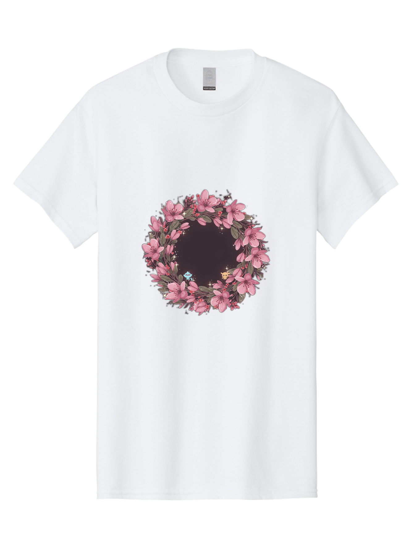 Cherry-Blossom-Wreath Men'S Graphic Tee, 100% Cotton, Comfortable Casual Summer Wear, Machine Washable, Vintage Camera, Old Camera, Antique Camera, Black Camera, Classic Photography, Photography Equipment, Nostalgic Device, Film Camera, Bah743