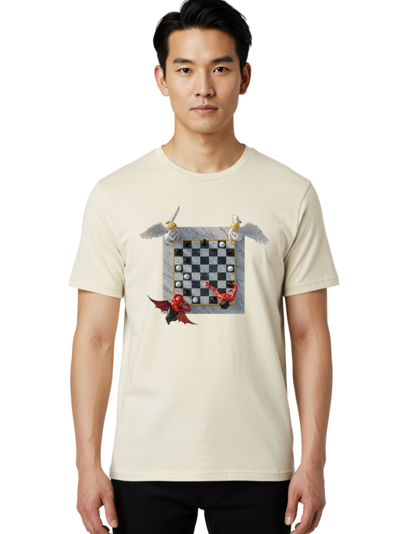 Chess-Game-1 Men'S Graphic Tee, 100% Cotton, Comfortable Casual Summer Wear, Machine Washable, Vintage Camera, Old Camera, Antique Camera, Black Camera, Classic Photography, Photography Equipment, Nostalgic Device, Film Camera, Camera Art Bah744