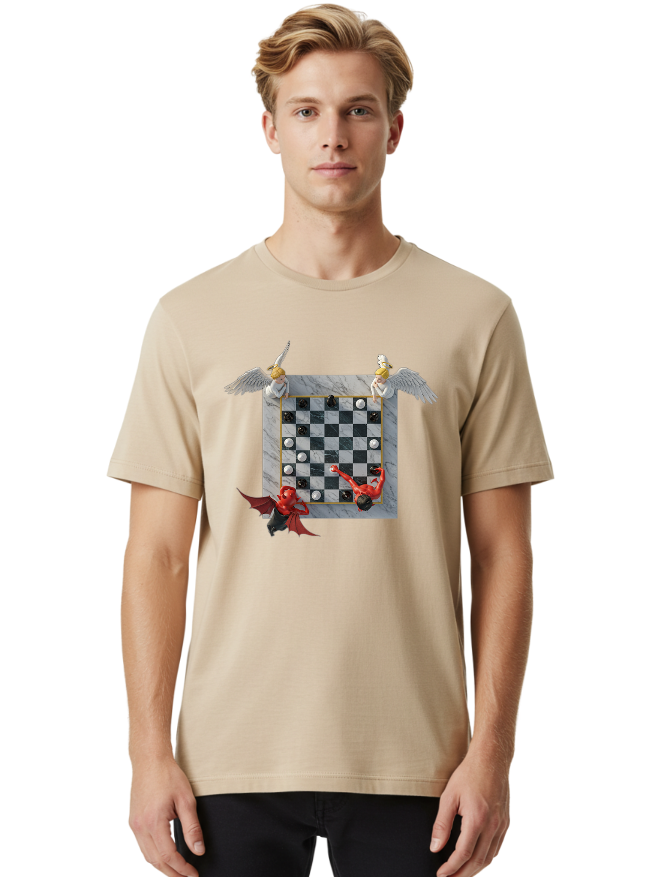 Chess-Game-1 Men'S Graphic Tee, 100% Cotton, Comfortable Casual Summer Wear, Machine Washable, Vintage Camera, Old Camera, Antique Camera, Black Camera, Classic Photography, Photography Equipment, Nostalgic Device, Film Camera, Camera Art Bah744