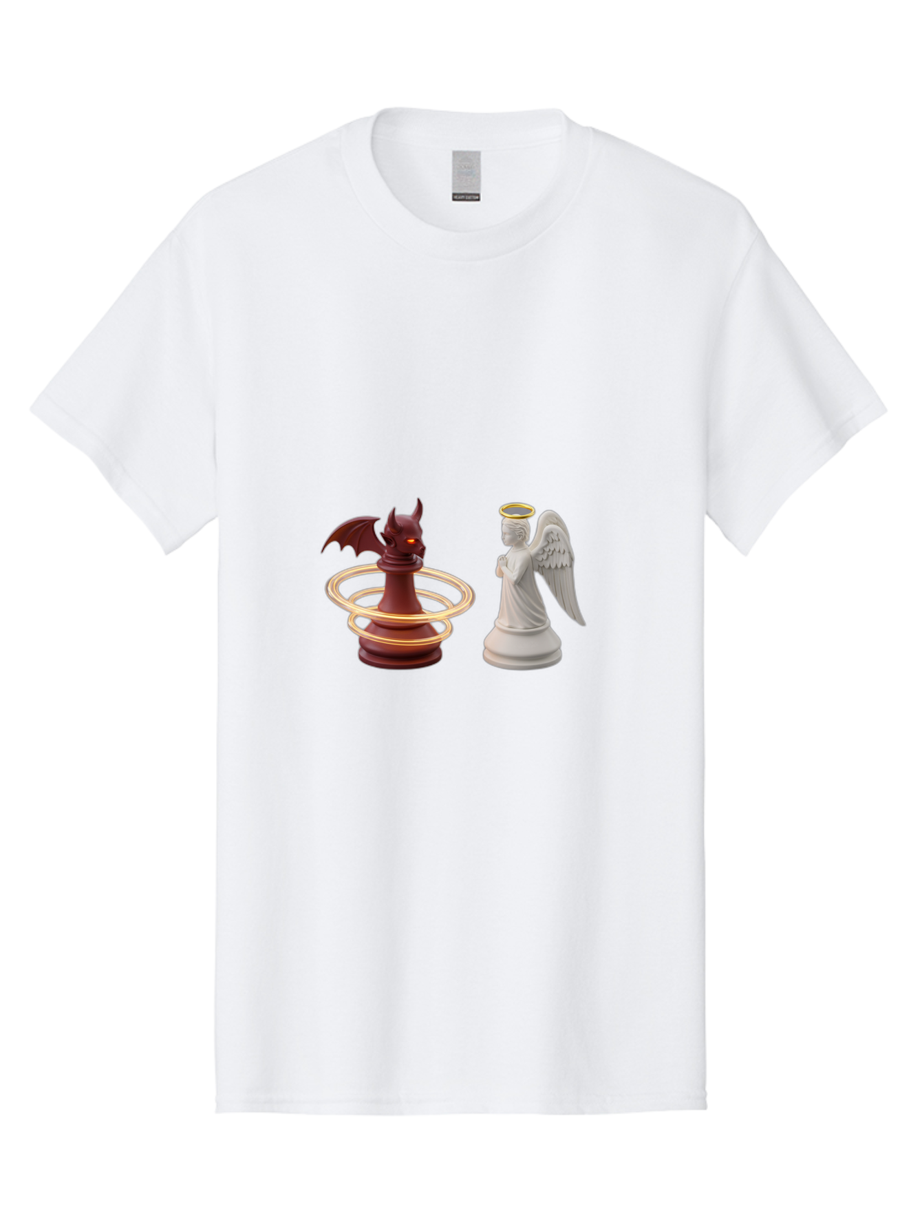 Chess-Pawn-Angel-Demon Men'S Graphic Tee, 100% Cotton, Comfortable Casual Summer Wear, Machine Washable, Vintage Camera, Old Camera, Antique Camera, Black Camera, Classic Photography, Photography Equipment, Nostalgic Device, Film Camera, Bah746