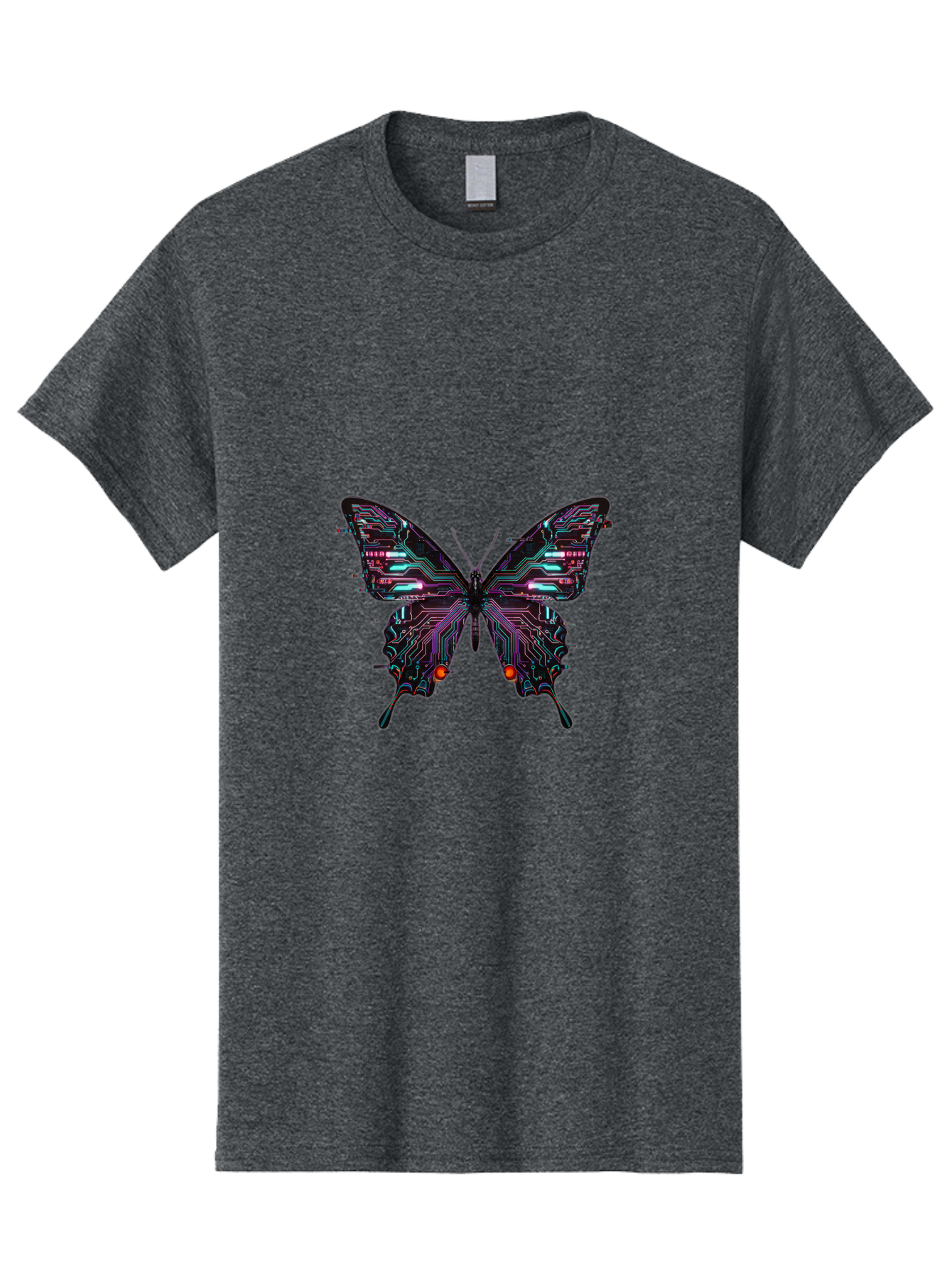 Circuit-Butterfly-1 Men'S Graphic Tee, 100% Cotton, Comfortable Casual Summer Wear, Machine Washable, Vintage Camera, Old Camera, Antique Camera, Black Camera, Classic Photography, Photography Equipment, Nostalgic Device, Film Camera, Bah752