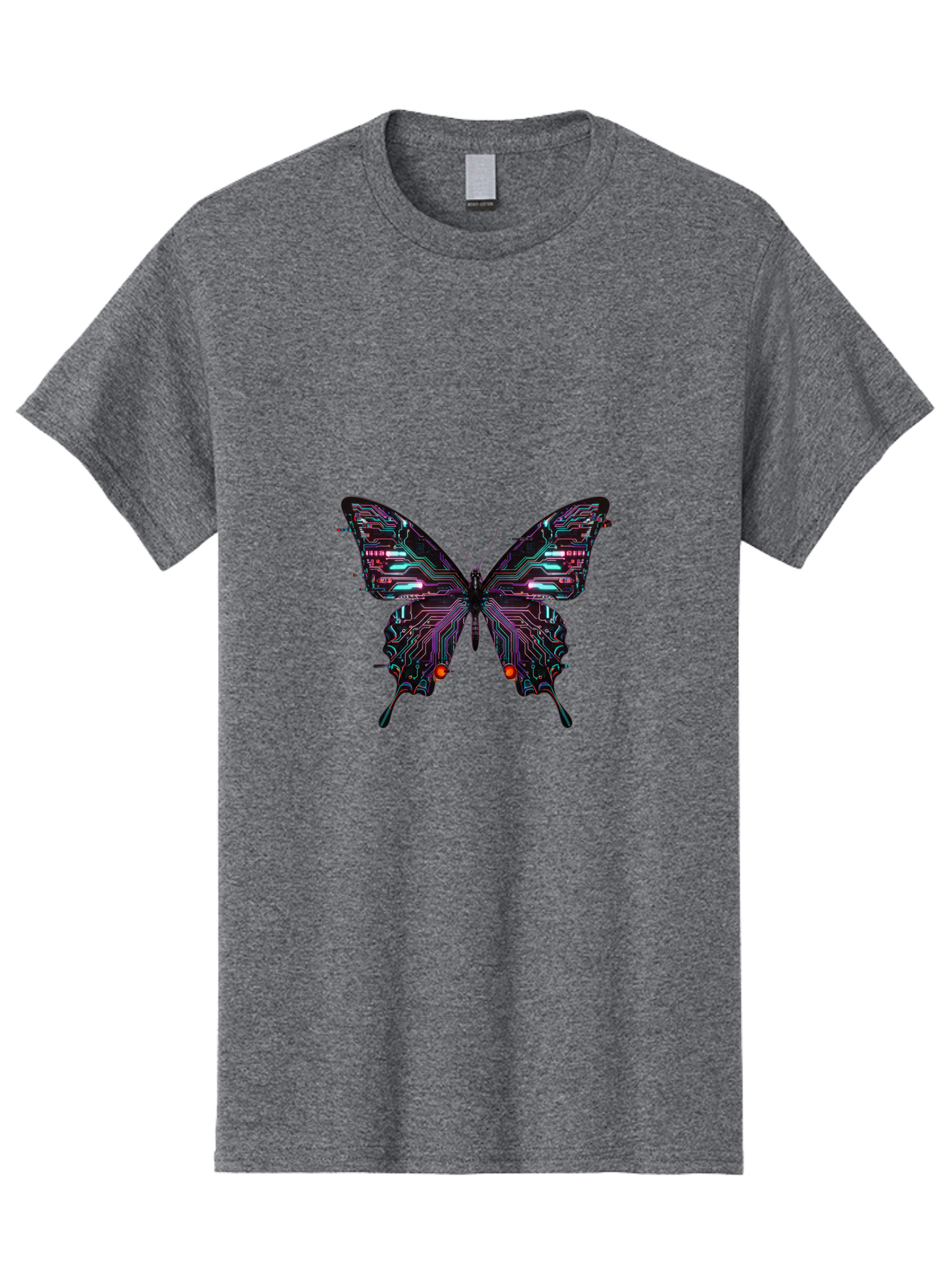 Circuit-Butterfly-1 Men'S Graphic Tee, 100% Cotton, Comfortable Casual Summer Wear, Machine Washable, Vintage Camera, Old Camera, Antique Camera, Black Camera, Classic Photography, Photography Equipment, Nostalgic Device, Film Camera, Bah752