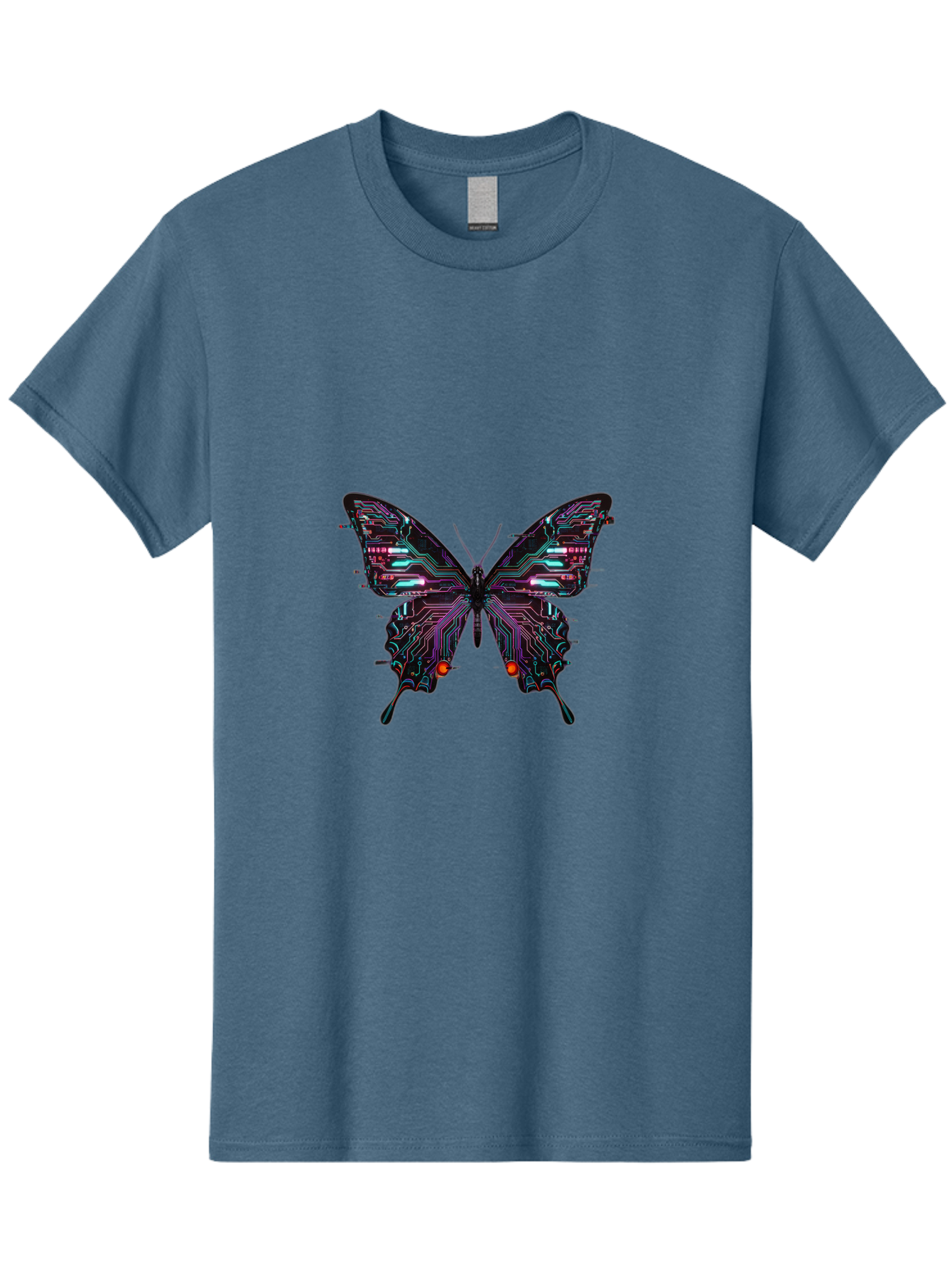 Circuit-Butterfly-1 Men'S Graphic Tee, 100% Cotton, Comfortable Casual Summer Wear, Machine Washable, Vintage Camera, Old Camera, Antique Camera, Black Camera, Classic Photography, Photography Equipment, Nostalgic Device, Film Camera, Bah752