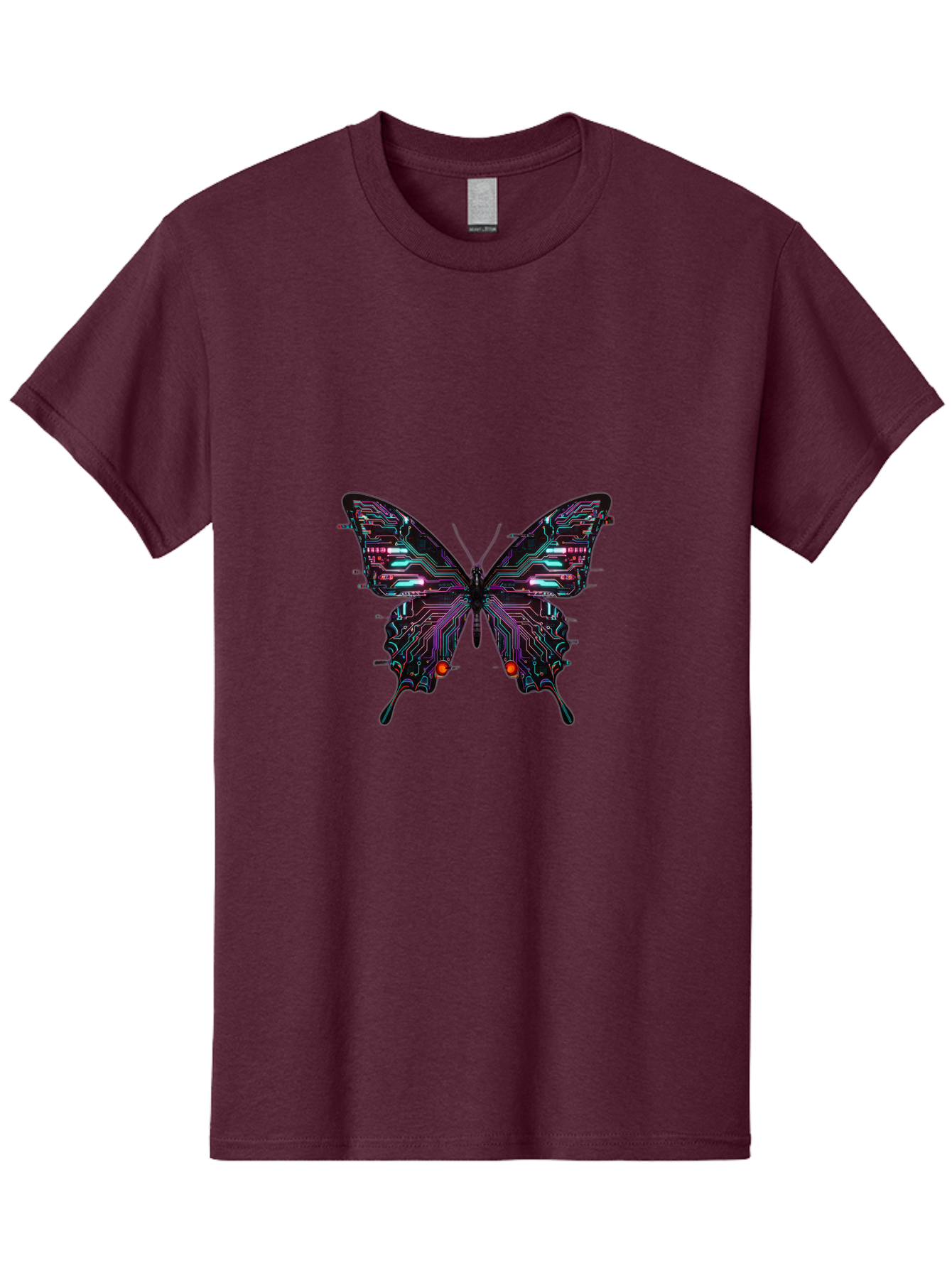 Circuit-Butterfly-1 Men'S Graphic Tee, 100% Cotton, Comfortable Casual Summer Wear, Machine Washable, Vintage Camera, Old Camera, Antique Camera, Black Camera, Classic Photography, Photography Equipment, Nostalgic Device, Film Camera, Bah752