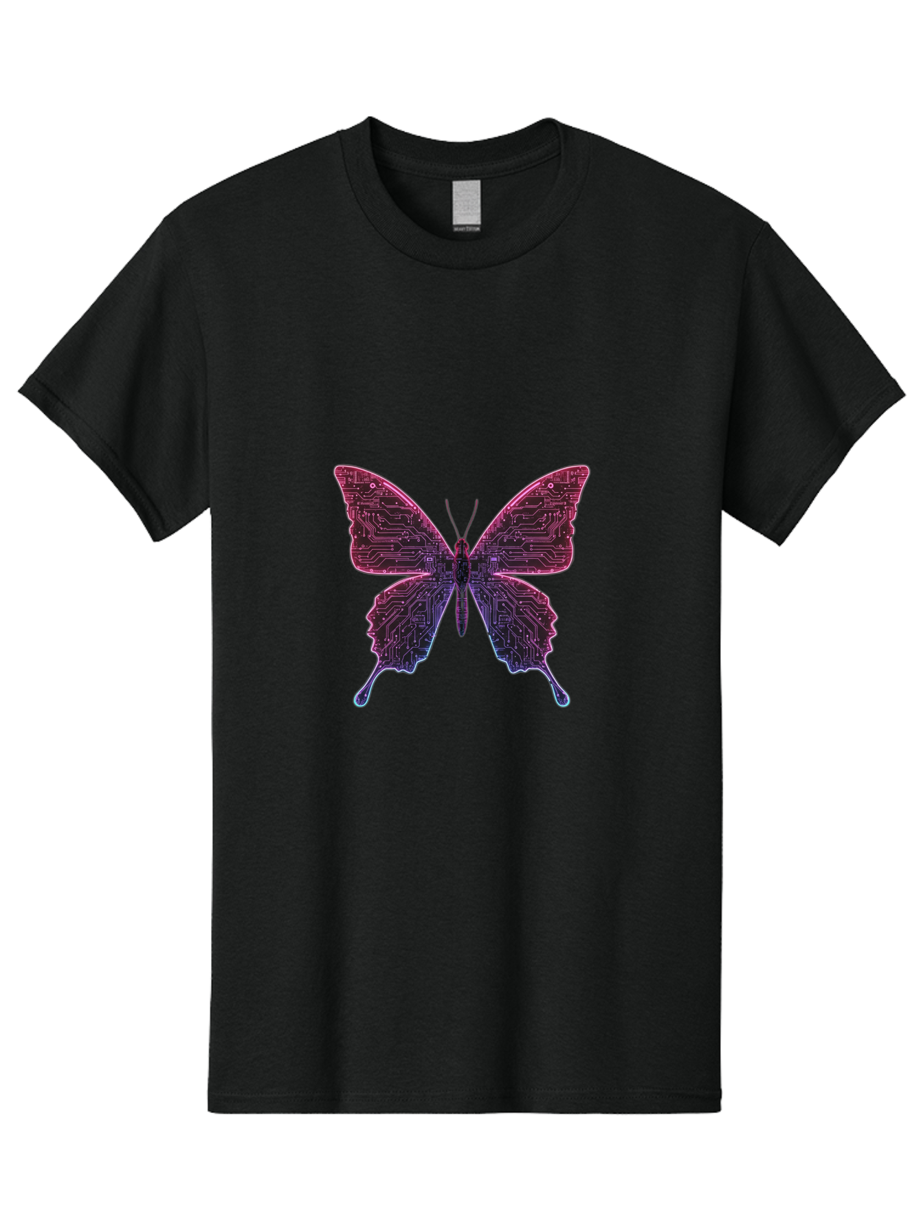 Circuit-Butterfly-2 Men'S Graphic Tee, 100% Cotton, Comfortable Casual Summer Wear, Machine Washable, Vintage Camera, Old Camera, Antique Camera, Black Camera, Classic Photography, Photography Equipment, Nostalgic Device, Film Camera, Bah753
