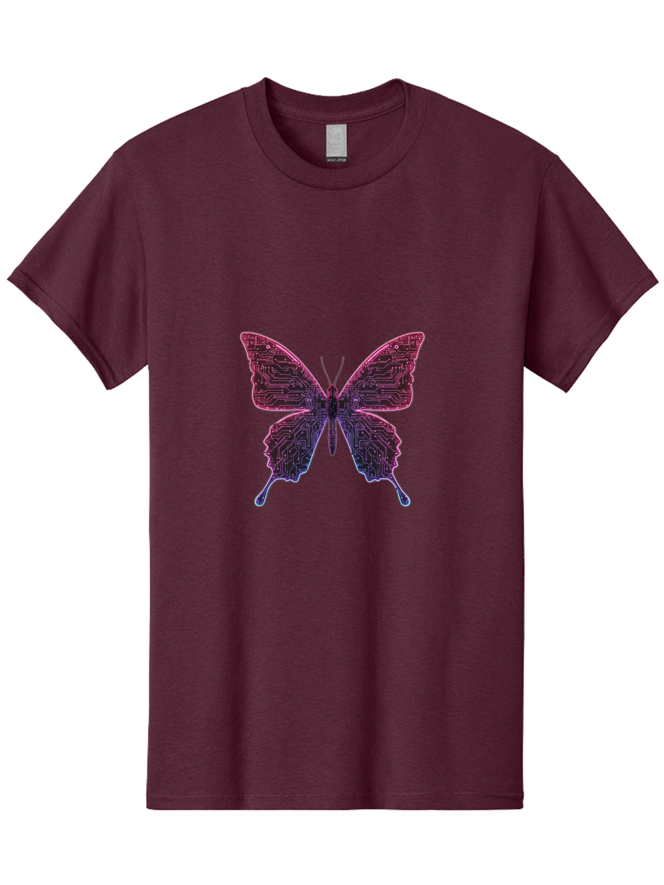 Circuit-Butterfly-2 Men'S Graphic Tee, 100% Cotton, Comfortable Casual Summer Wear, Machine Washable, Vintage Camera, Old Camera, Antique Camera, Black Camera, Classic Photography, Photography Equipment, Nostalgic Device, Film Camera, Bah753