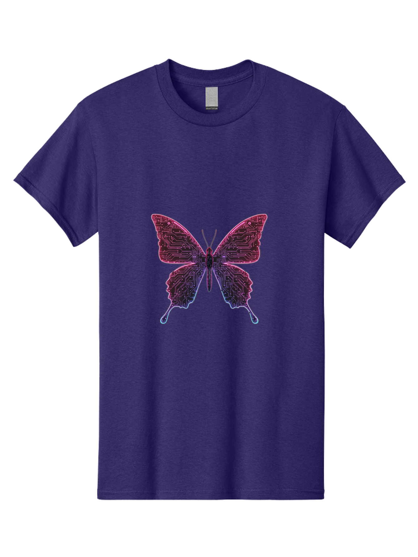 Circuit-Butterfly-2 Men'S Graphic Tee, 100% Cotton, Comfortable Casual Summer Wear, Machine Washable, Vintage Camera, Old Camera, Antique Camera, Black Camera, Classic Photography, Photography Equipment, Nostalgic Device, Film Camera, Bah753