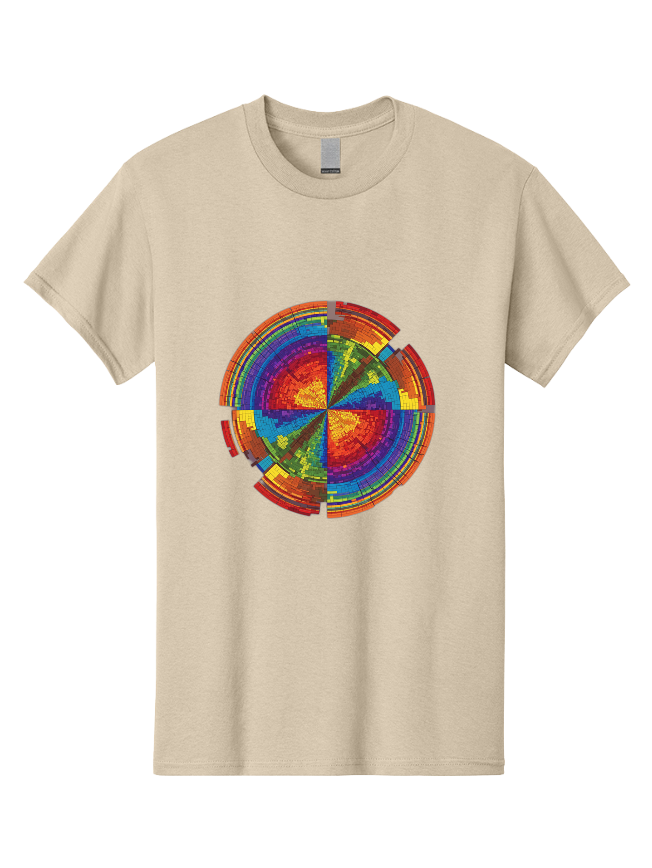 Circular-Mosaic Men'S Graphic Tee, 100% Cotton, Comfortable Casual Summer Wear, Machine Washable, Vintage Camera, Old Camera, Antique Camera, Black Camera, Classic Photography, Photography Equipment, Nostalgic Device, Film Camera, Camera Art Bah759