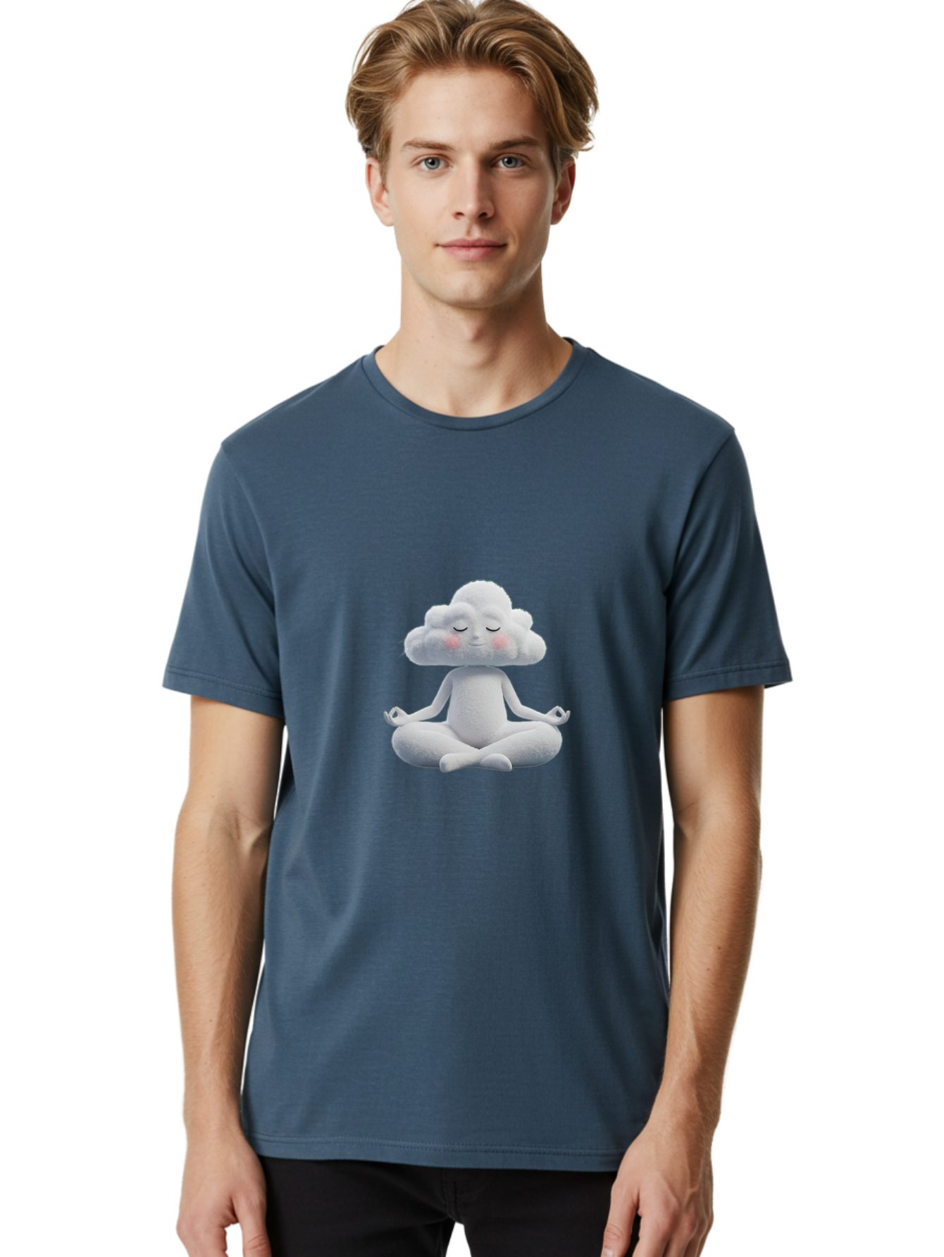 Cloud-Person-Meditating Men'S Graphic Tee, 100% Cotton, Comfortable Casual Summer Wear, Machine Washable, Vintage Camera, Old Camera, Antique Camera, Black Camera, Classic Photography, Photography Equipment, Nostalgic Device, Film Camera, Bah764