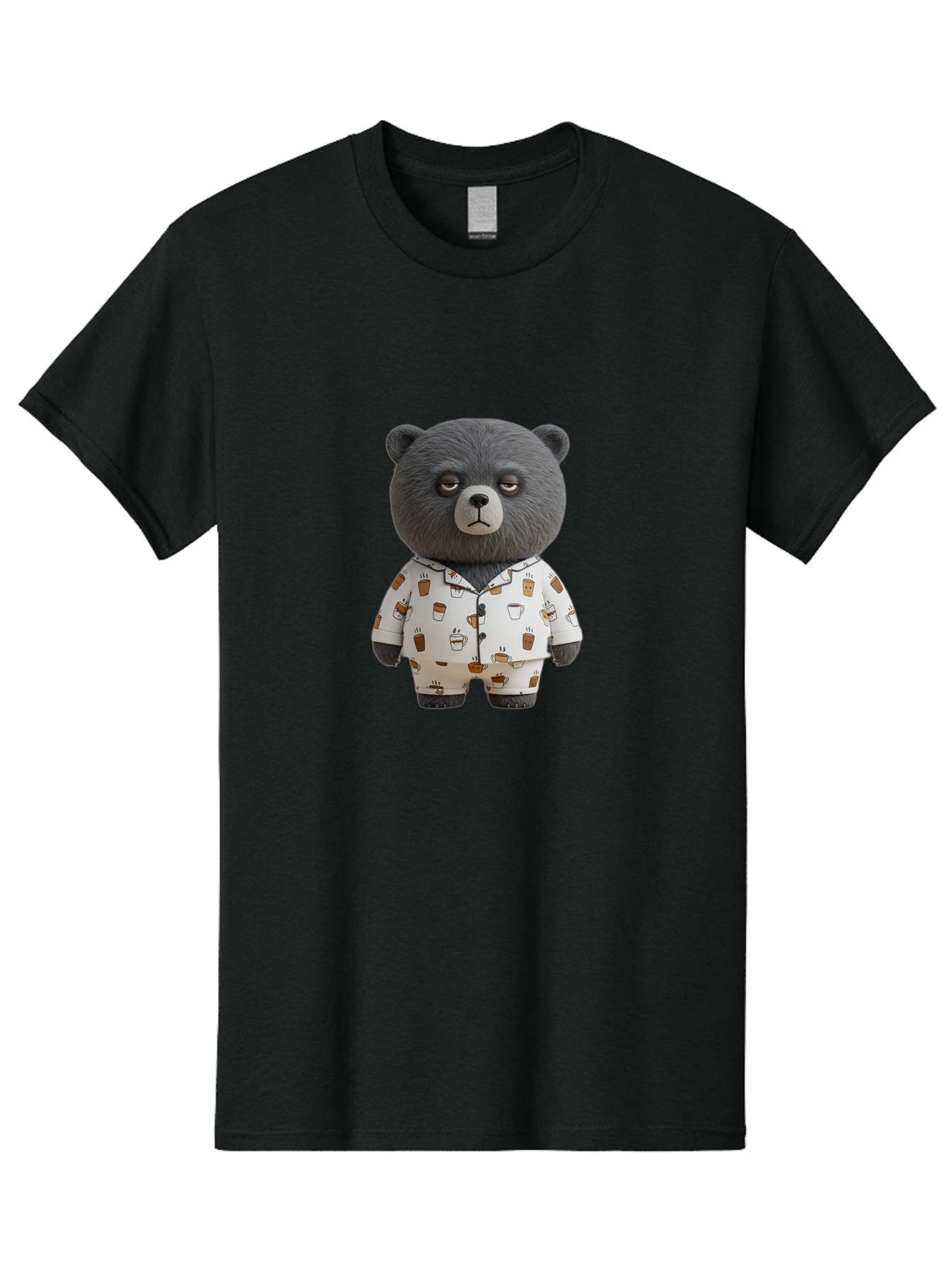 Coffee-Bear-1 Men'S Graphic Tee, 100% Cotton, Comfortable Casual Summer Wear, Machine Washable, Vintage Camera, Old Camera, Antique Camera, Black Camera, Classic Photography, Photography Equipment, Nostalgic Device, Film Camera, Camera Art Bah768