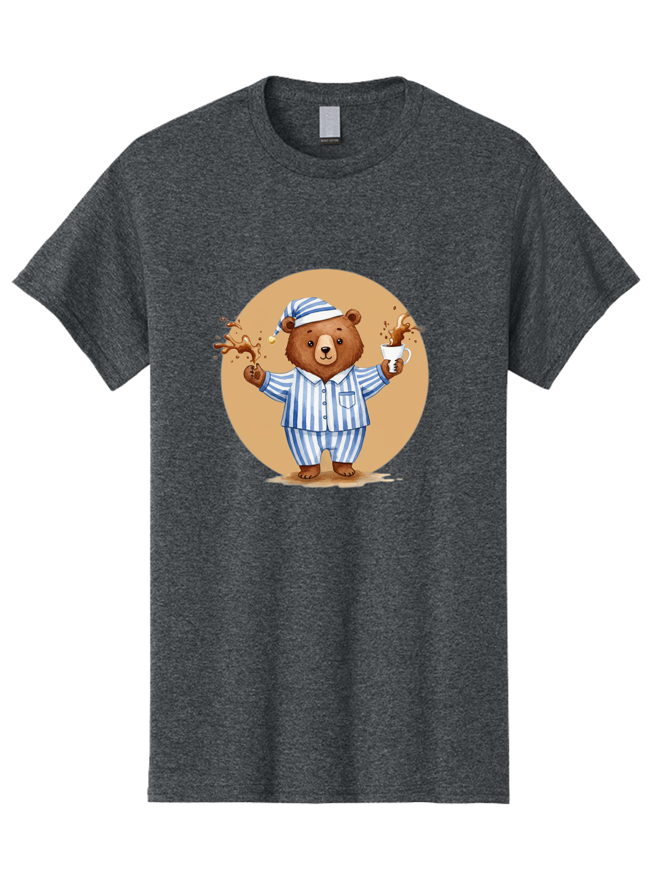 Coffee-Spilling-Bear Men'S Graphic Tee, 100% Cotton, Comfortable Casual Summer Wear, Machine Washable, Vintage Camera, Old Camera, Antique Camera, Black Camera, Classic Photography, Photography Equipment, Nostalgic Device, Film Camera, Bah770