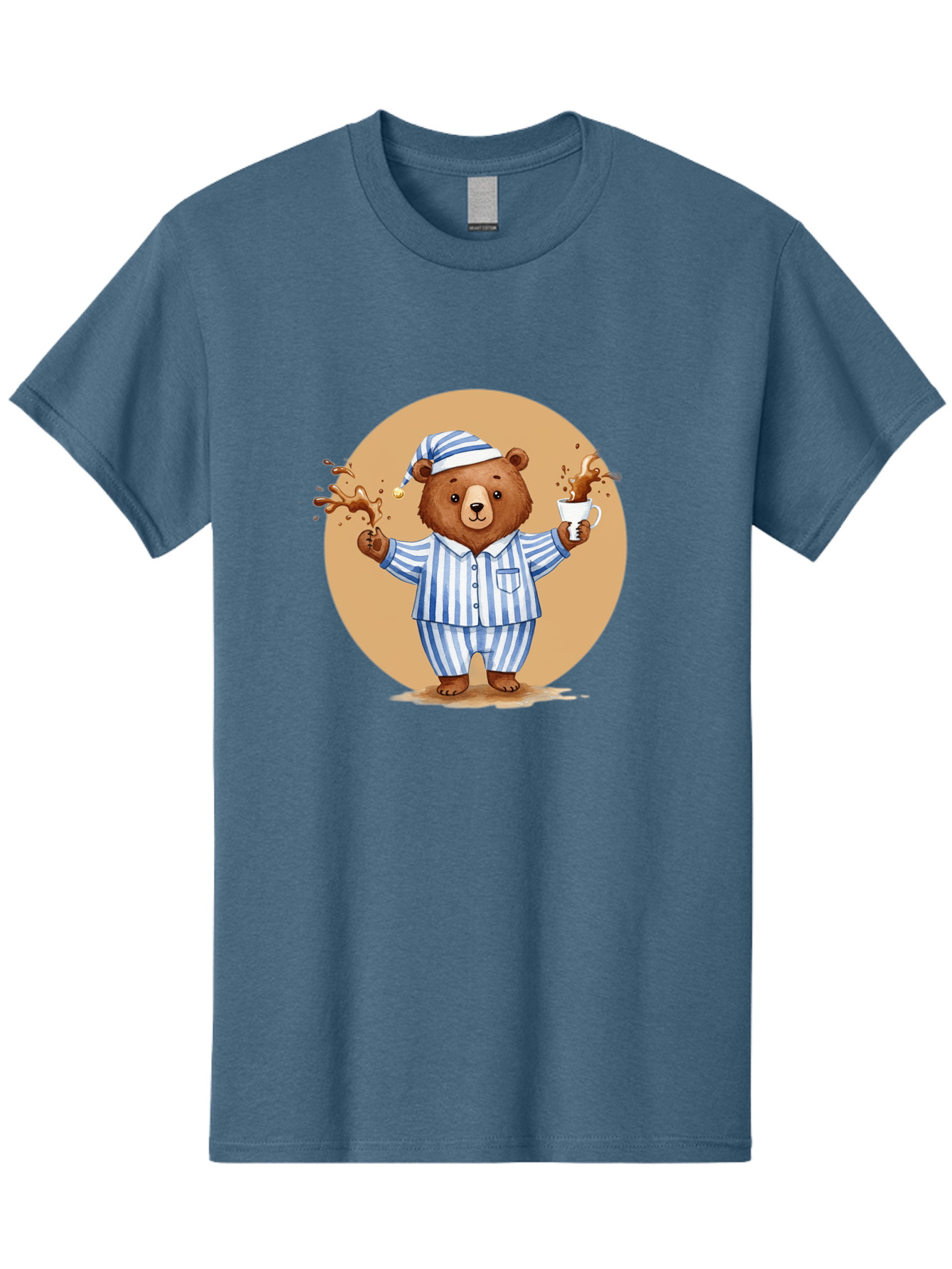 Coffee-Spilling-Bear Men'S Graphic Tee, 100% Cotton, Comfortable Casual Summer Wear, Machine Washable, Vintage Camera, Old Camera, Antique Camera, Black Camera, Classic Photography, Photography Equipment, Nostalgic Device, Film Camera, Bah770