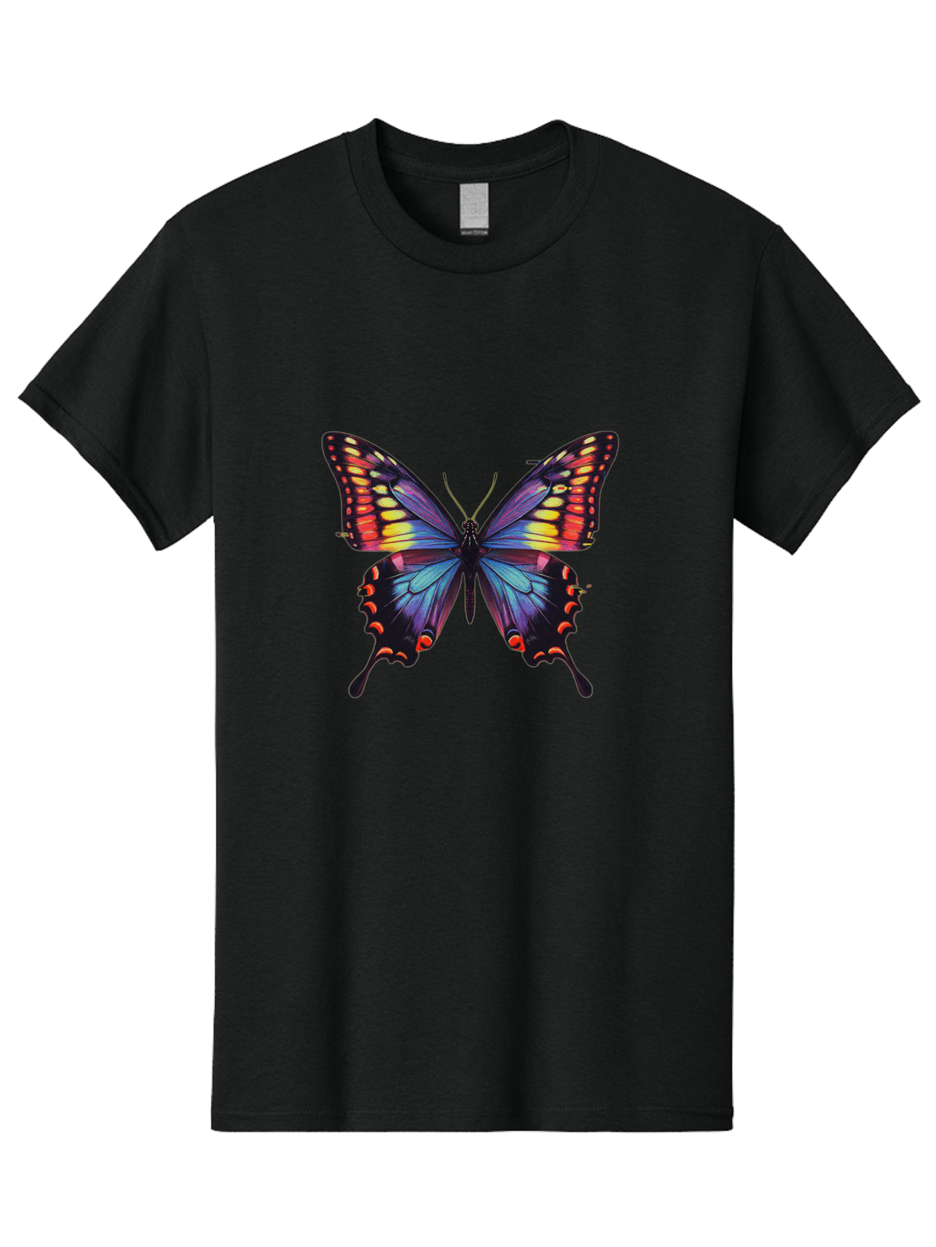 Colorful-Butterfly Men'S Graphic Tee, 100% Cotton, Comfortable Casual Summer Wear, Machine Washable, Vintage Camera, Old Camera, Antique Camera, Black Camera, Classic Photography, Photography Equipment, Nostalgic Device, Film Camera, Bah773
