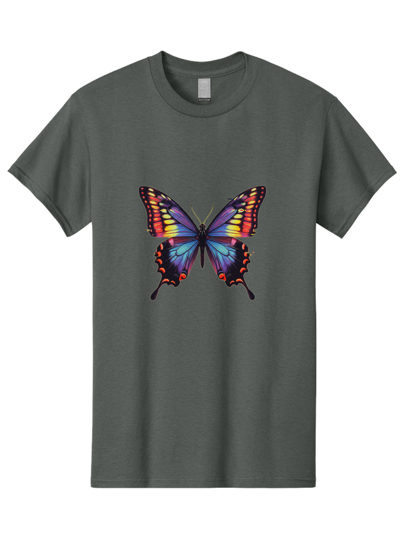 Colorful-Butterfly Men'S Graphic Tee, 100% Cotton, Comfortable Casual Summer Wear, Machine Washable, Vintage Camera, Old Camera, Antique Camera, Black Camera, Classic Photography, Photography Equipment, Nostalgic Device, Film Camera, Bah773