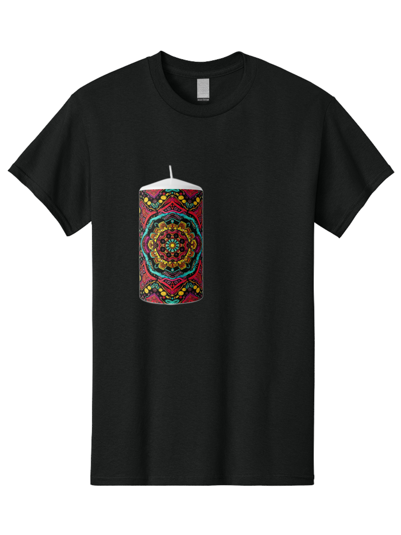 Colorful-Mandala-Candle Men'S Graphic Tee, 100% Cotton, Comfortable Casual Summer Wear, Machine Washable, Vintage Camera, Old Camera, Antique Camera, Black Camera, Classic Photography, Photography Equipment, Nostalgic Device, Film Camera, Bah774