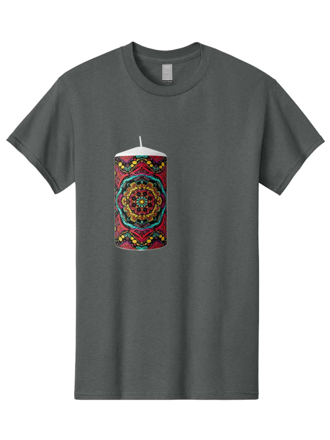 Colorful-Mandala-Candle Men'S Graphic Tee, 100% Cotton, Comfortable Casual Summer Wear, Machine Washable, Vintage Camera, Old Camera, Antique Camera, Black Camera, Classic Photography, Photography Equipment, Nostalgic Device, Film Camera, Bah774