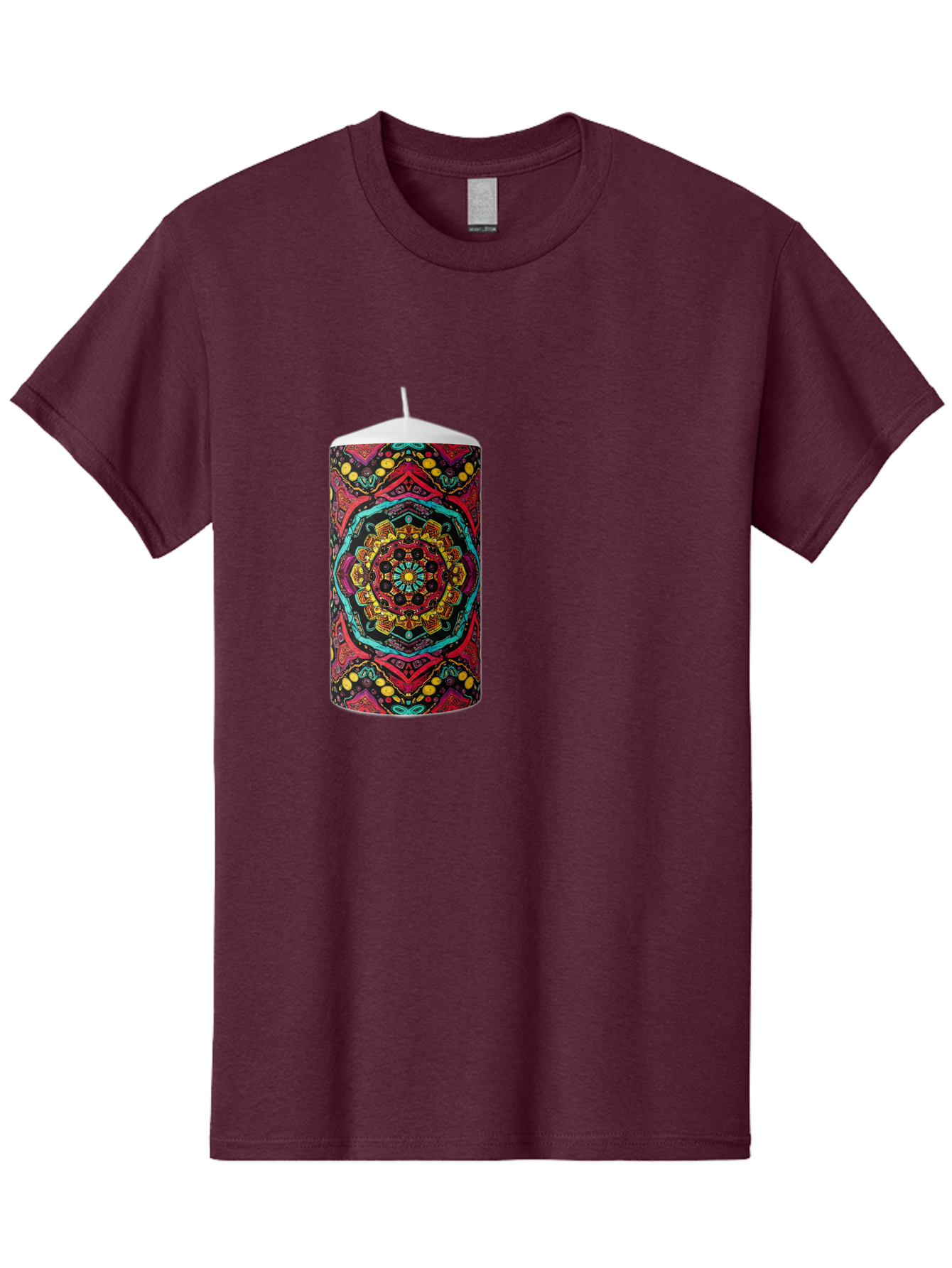 Colorful-Mandala-Candle Men'S Graphic Tee, 100% Cotton, Comfortable Casual Summer Wear, Machine Washable, Vintage Camera, Old Camera, Antique Camera, Black Camera, Classic Photography, Photography Equipment, Nostalgic Device, Film Camera, Bah774