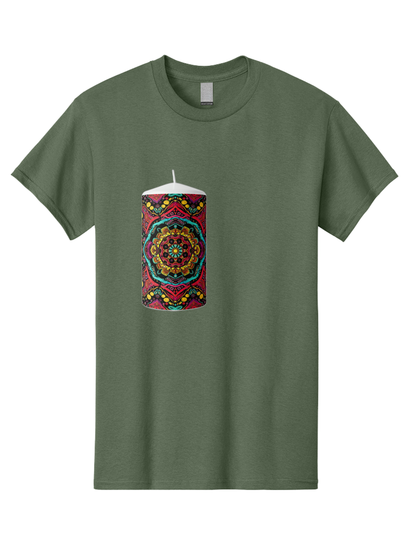 Colorful-Mandala-Candle Men'S Graphic Tee, 100% Cotton, Comfortable Casual Summer Wear, Machine Washable, Vintage Camera, Old Camera, Antique Camera, Black Camera, Classic Photography, Photography Equipment, Nostalgic Device, Film Camera, Bah774