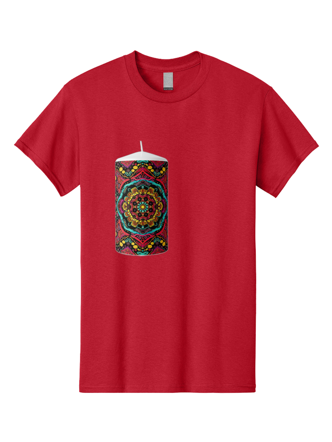 Colorful-Mandala-Candle Men'S Graphic Tee, 100% Cotton, Comfortable Casual Summer Wear, Machine Washable, Vintage Camera, Old Camera, Antique Camera, Black Camera, Classic Photography, Photography Equipment, Nostalgic Device, Film Camera, Bah774